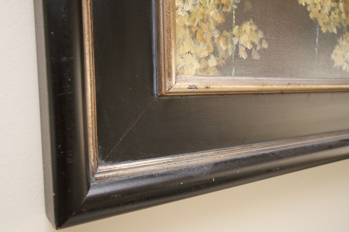 Framed Oil Painting on Canvas of Autumn Landscape