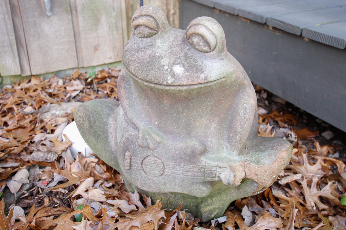 Cement Frog Planter