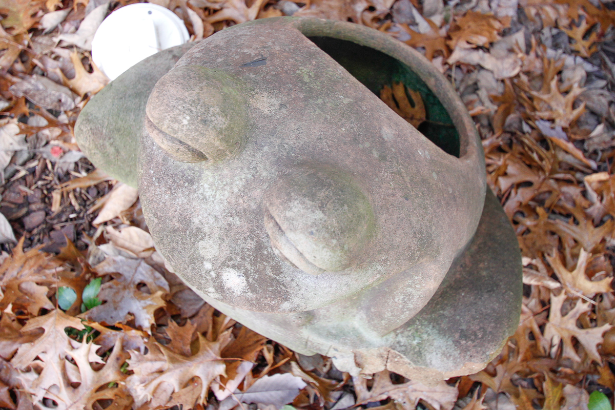 Cement Frog Planter