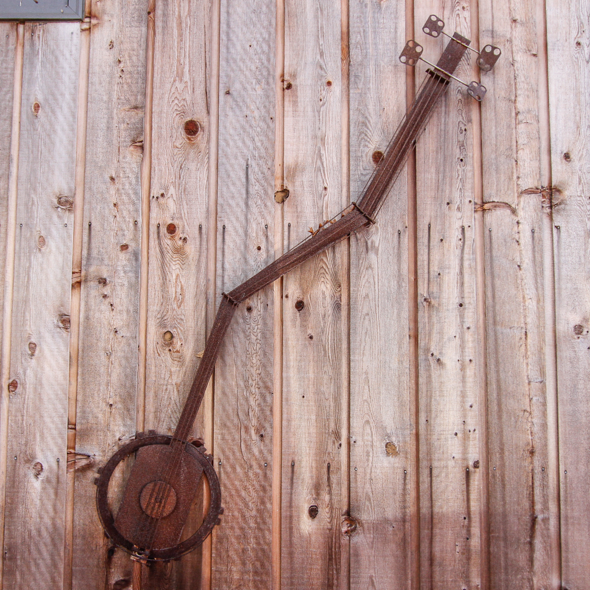 Metal Banjo Sculpture