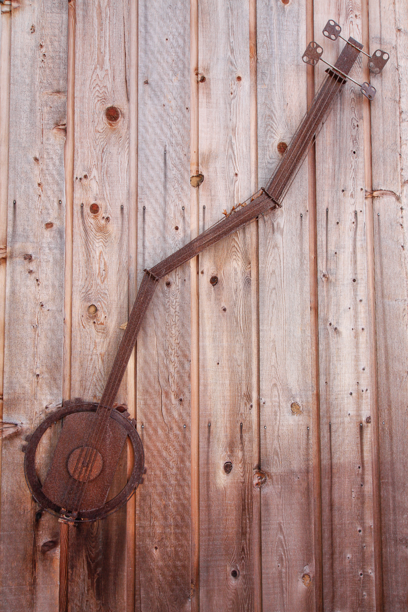 Metal Banjo Sculpture
