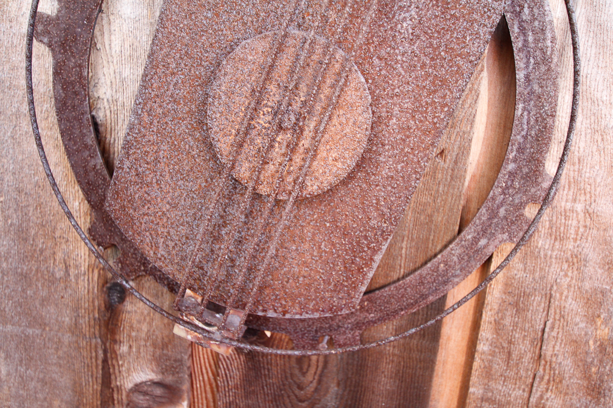 Metal Banjo Sculpture