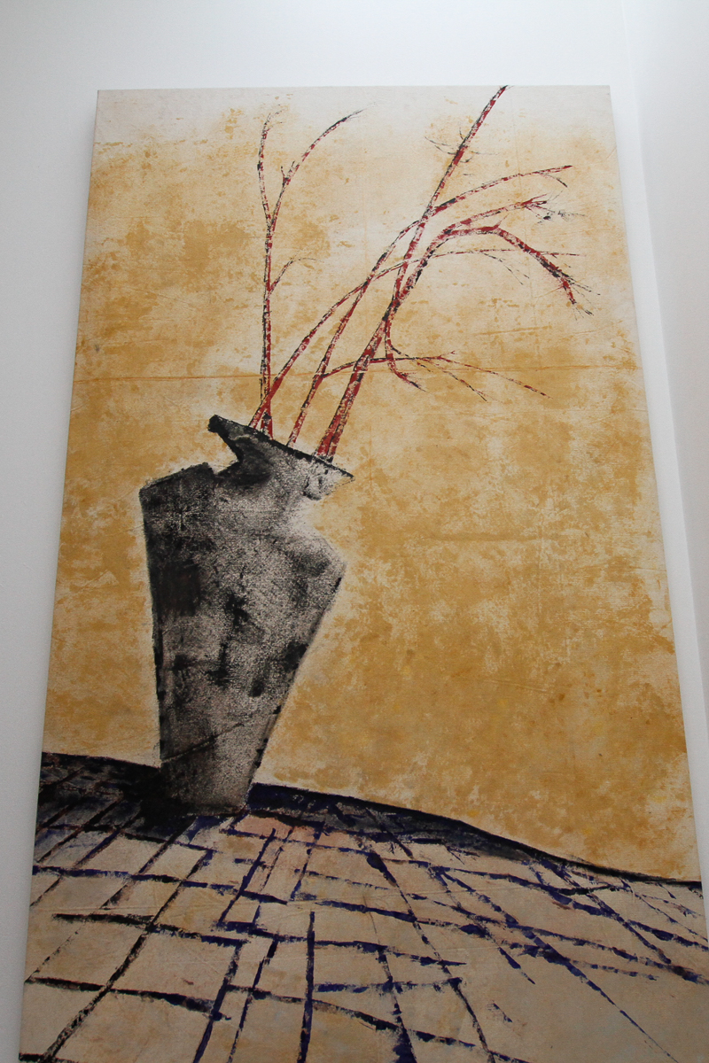 Jacqueline Saporiti Contemporary Oil Painting on Canvas "Red"