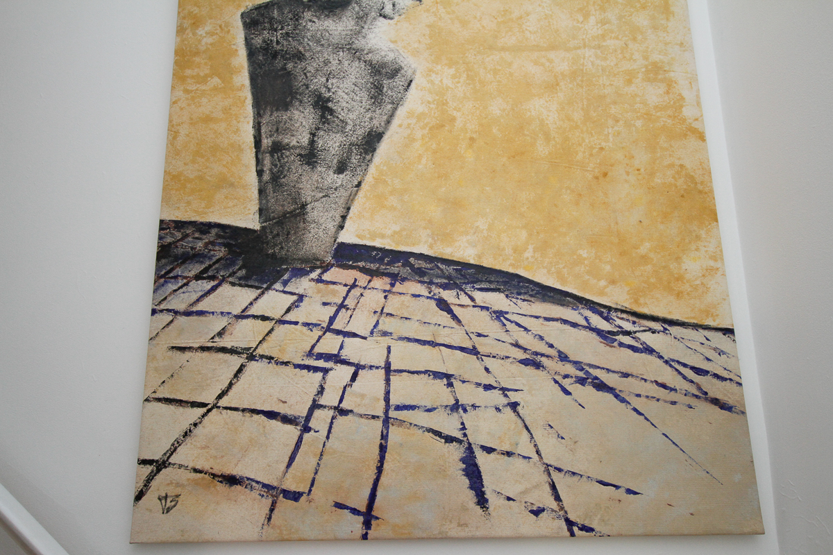 Jacqueline Saporiti Contemporary Oil Painting on Canvas "Red"