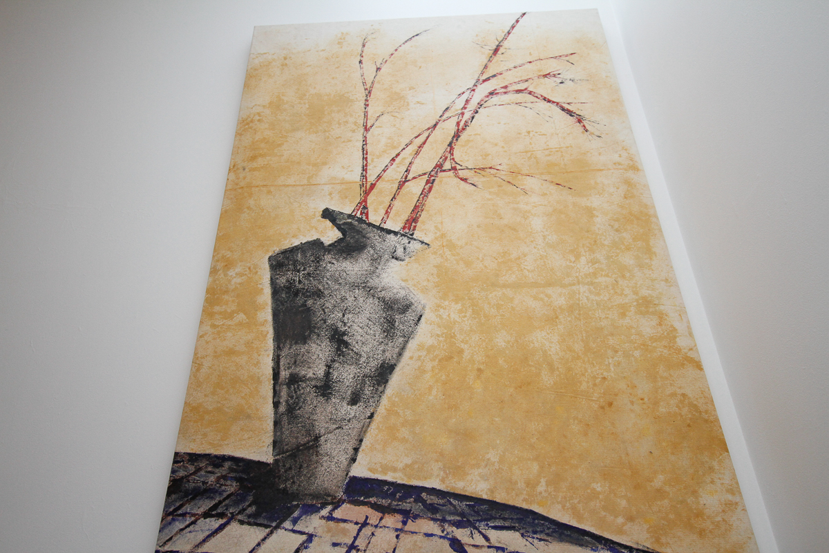 Jacqueline Saporiti Contemporary Oil Painting on Canvas "Red"