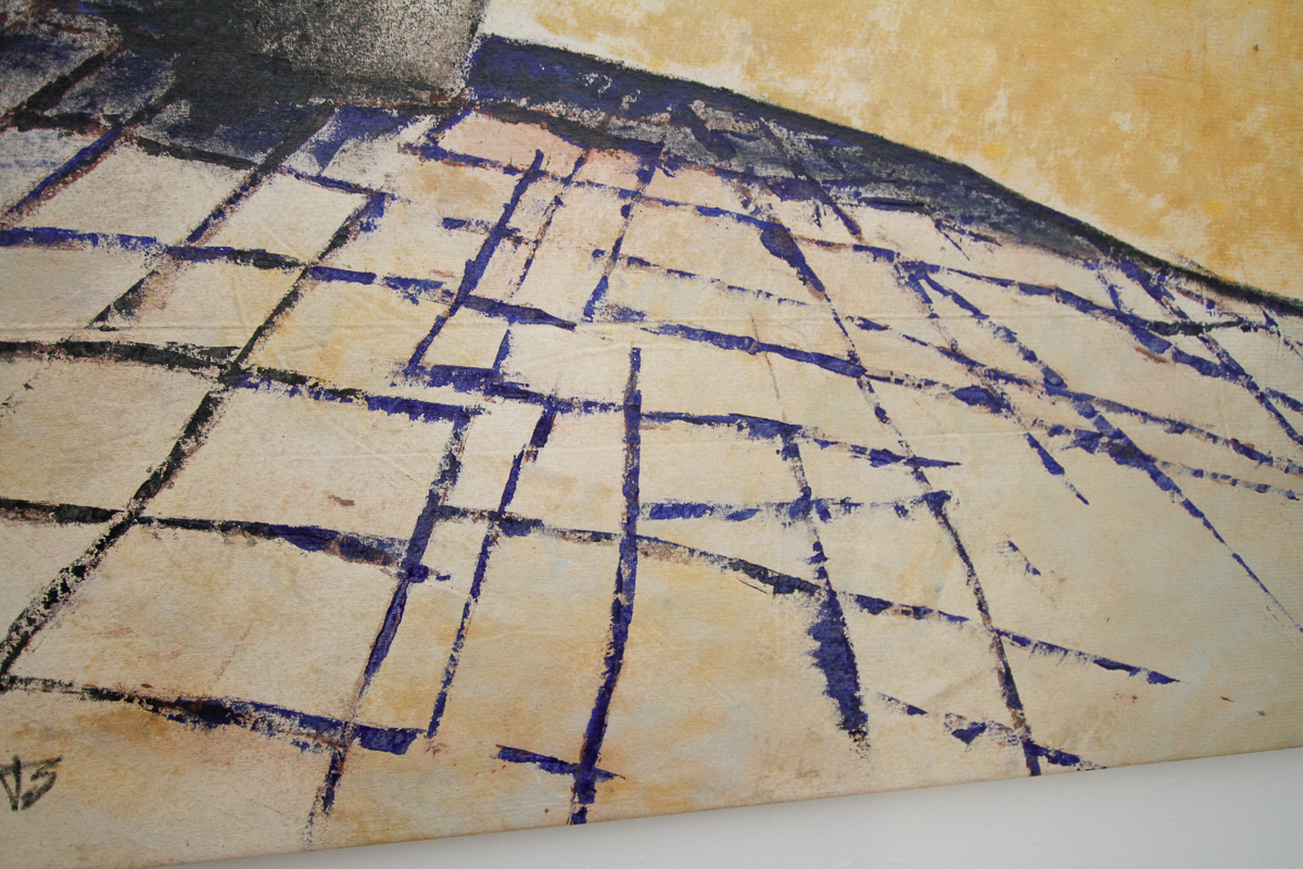 Jacqueline Saporiti Contemporary Oil Painting on Canvas "Red"