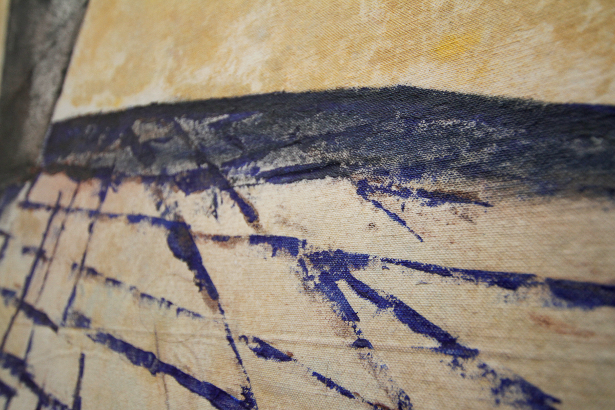 Jacqueline Saporiti Contemporary Oil Painting on Canvas "Red"