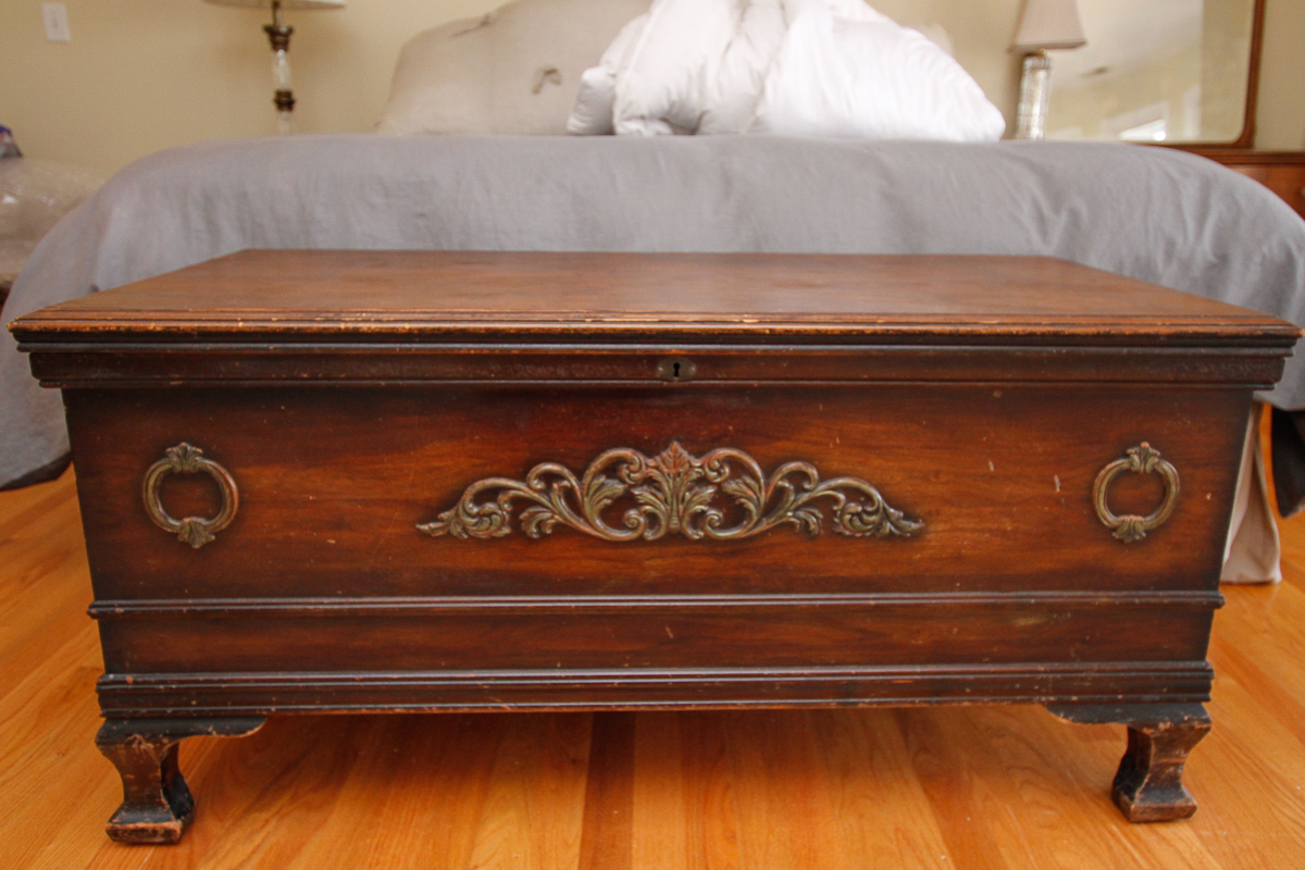 Walnut Veneered Cedar-Lined Blanket Chest