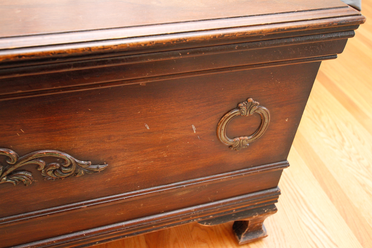 Walnut Veneered Cedar-Lined Blanket Chest