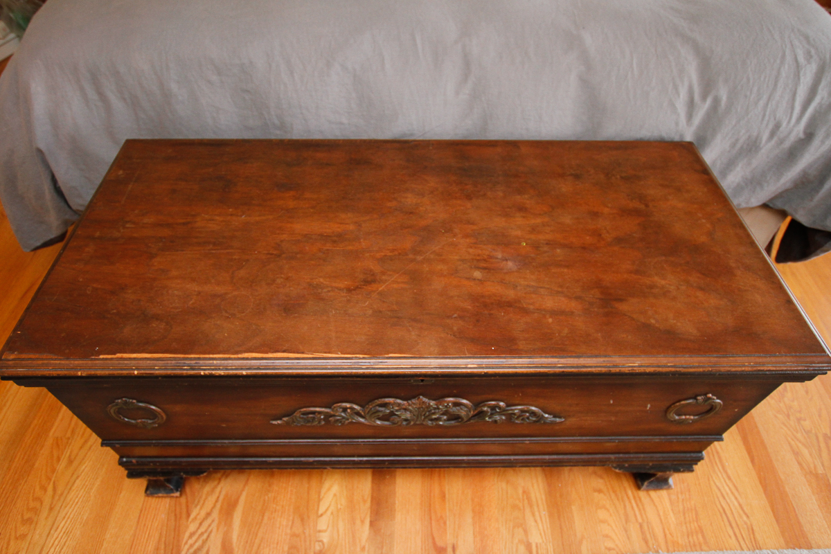 Walnut Veneered Cedar-Lined Blanket Chest