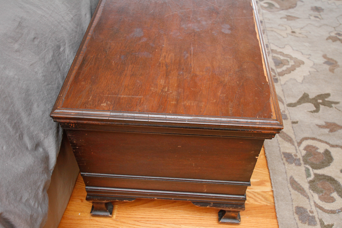 Walnut Veneered Cedar-Lined Blanket Chest