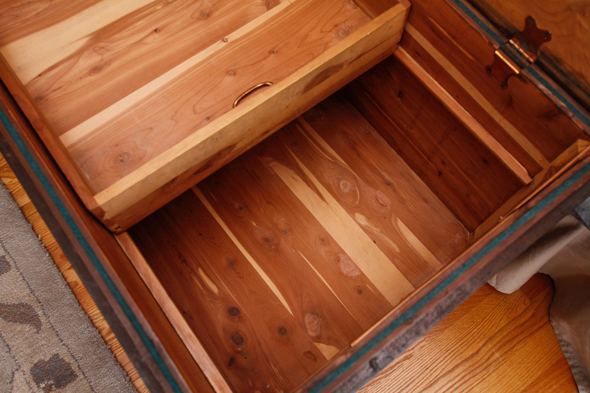 Walnut Veneered Cedar-Lined Blanket Chest