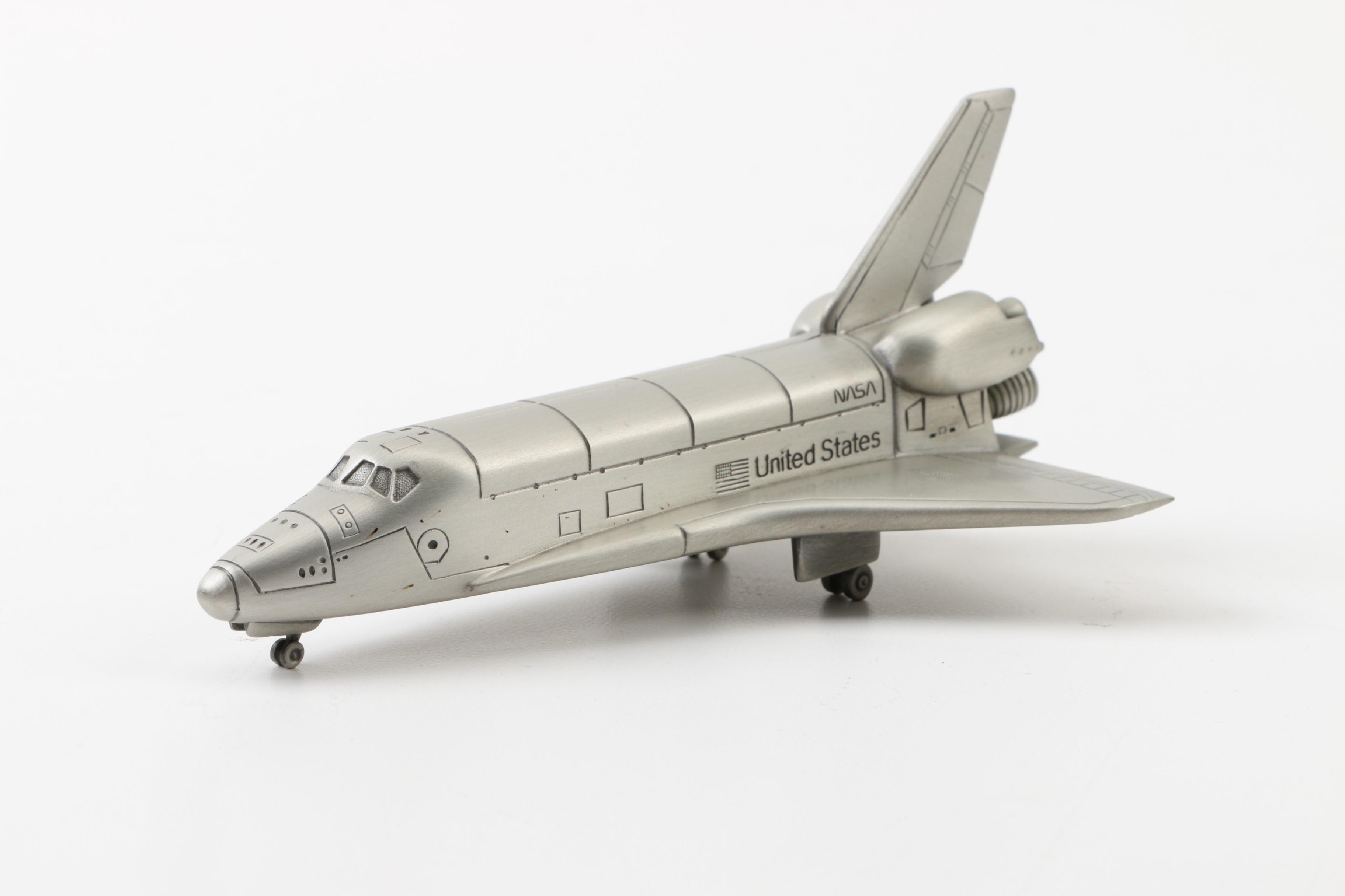 Danbury Mint Pewter Planes Featuring NASA Shuttle, Boeing 707 and More