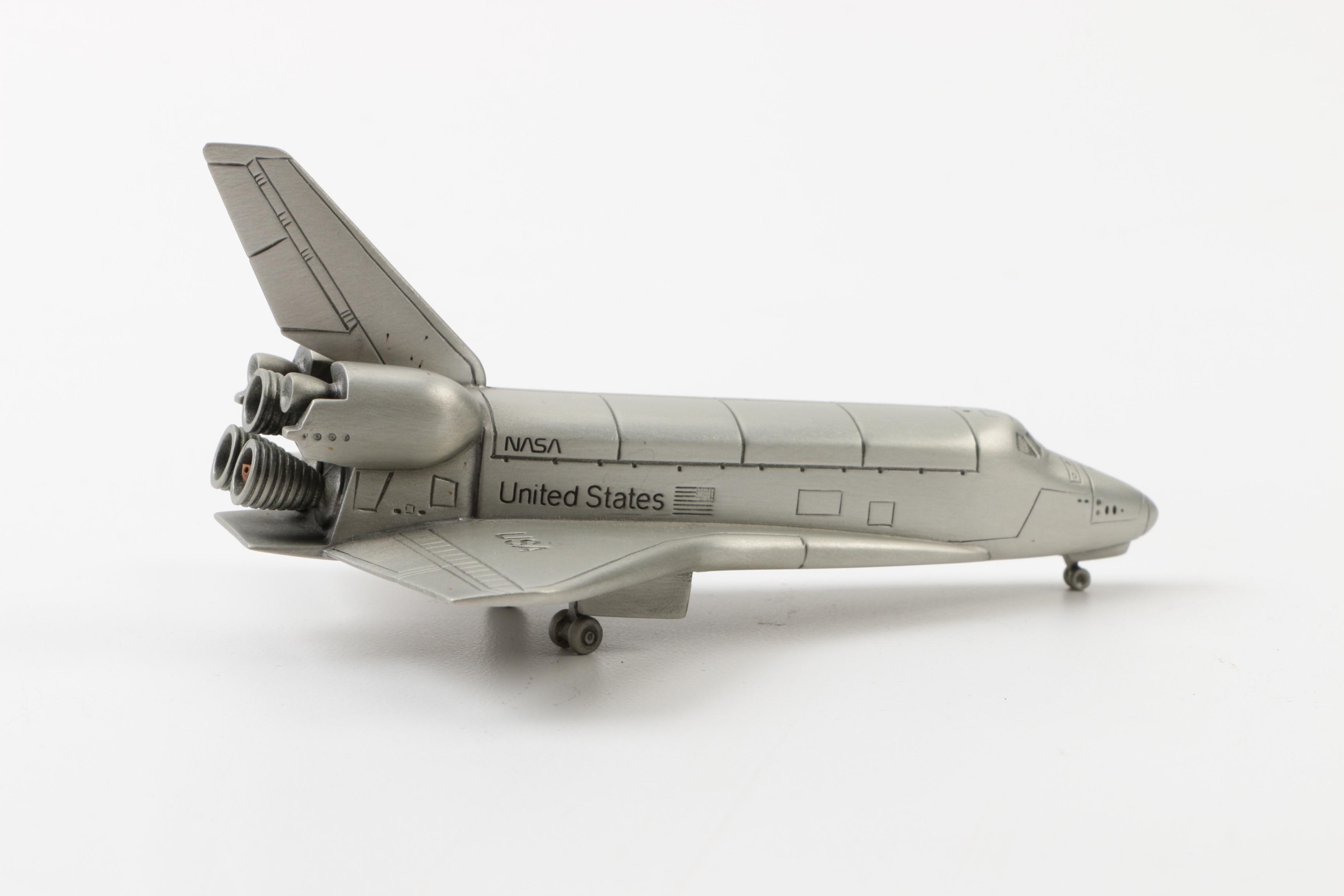 Danbury Mint Pewter Planes Featuring NASA Shuttle, Boeing 707 and More