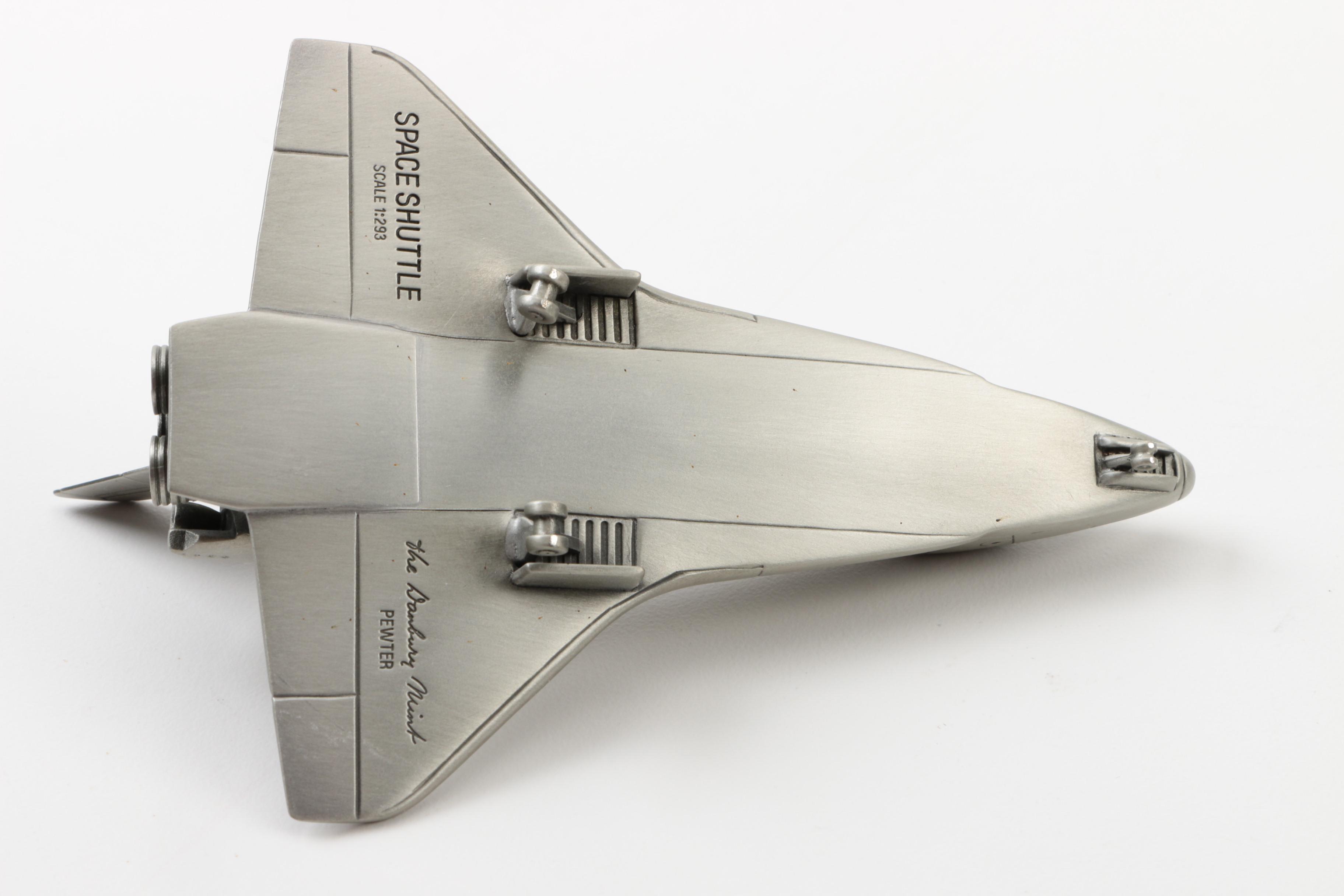 Danbury Mint Pewter Planes Featuring NASA Shuttle, Boeing 707 and More
