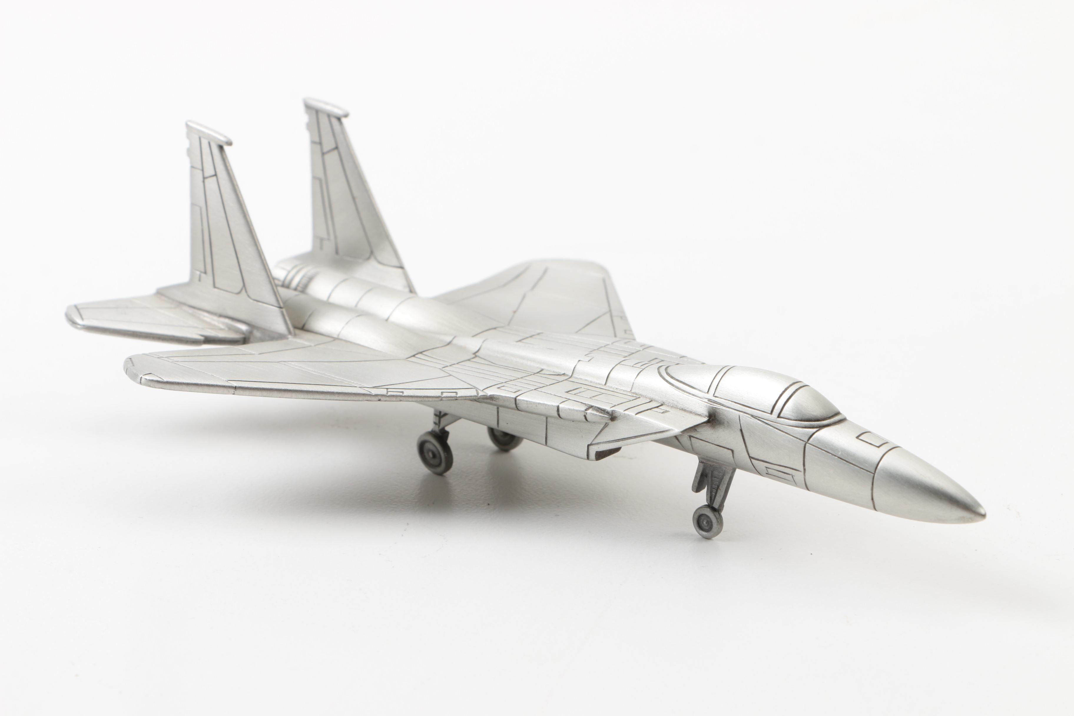 Danbury Mint Pewter Planes Featuring NASA Shuttle, Boeing 707 and More