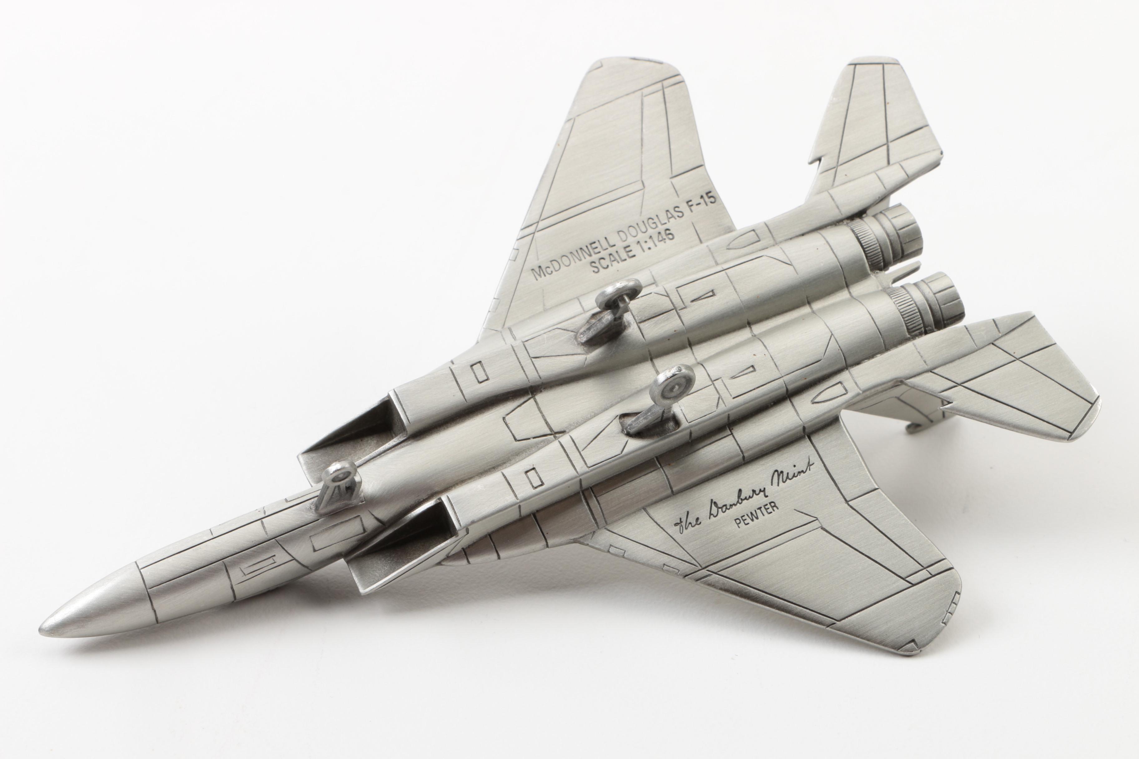 Danbury Mint Pewter Planes Featuring NASA Shuttle, Boeing 707 and More