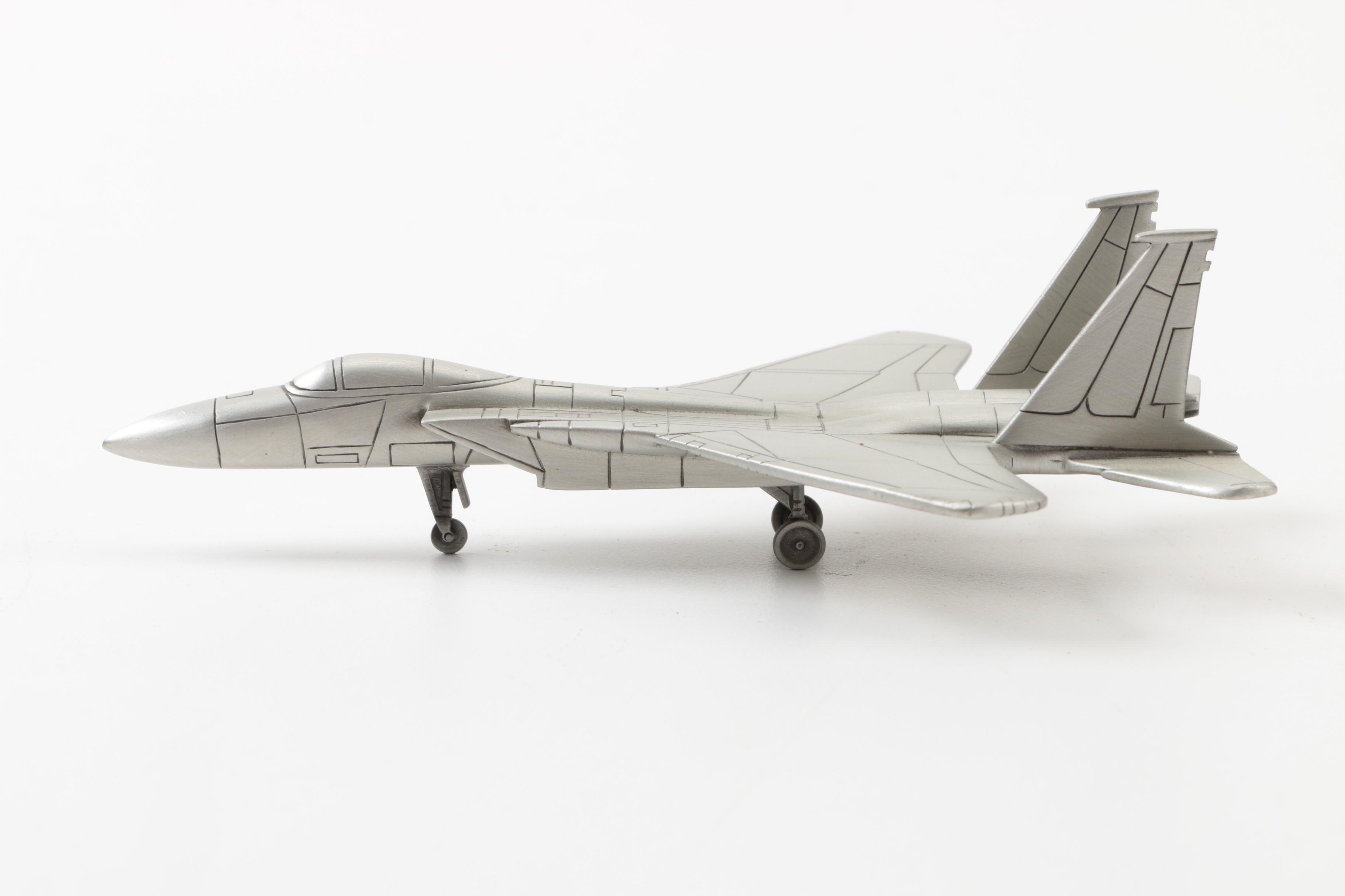 Danbury Mint Pewter Planes Featuring NASA Shuttle, Boeing 707 and More