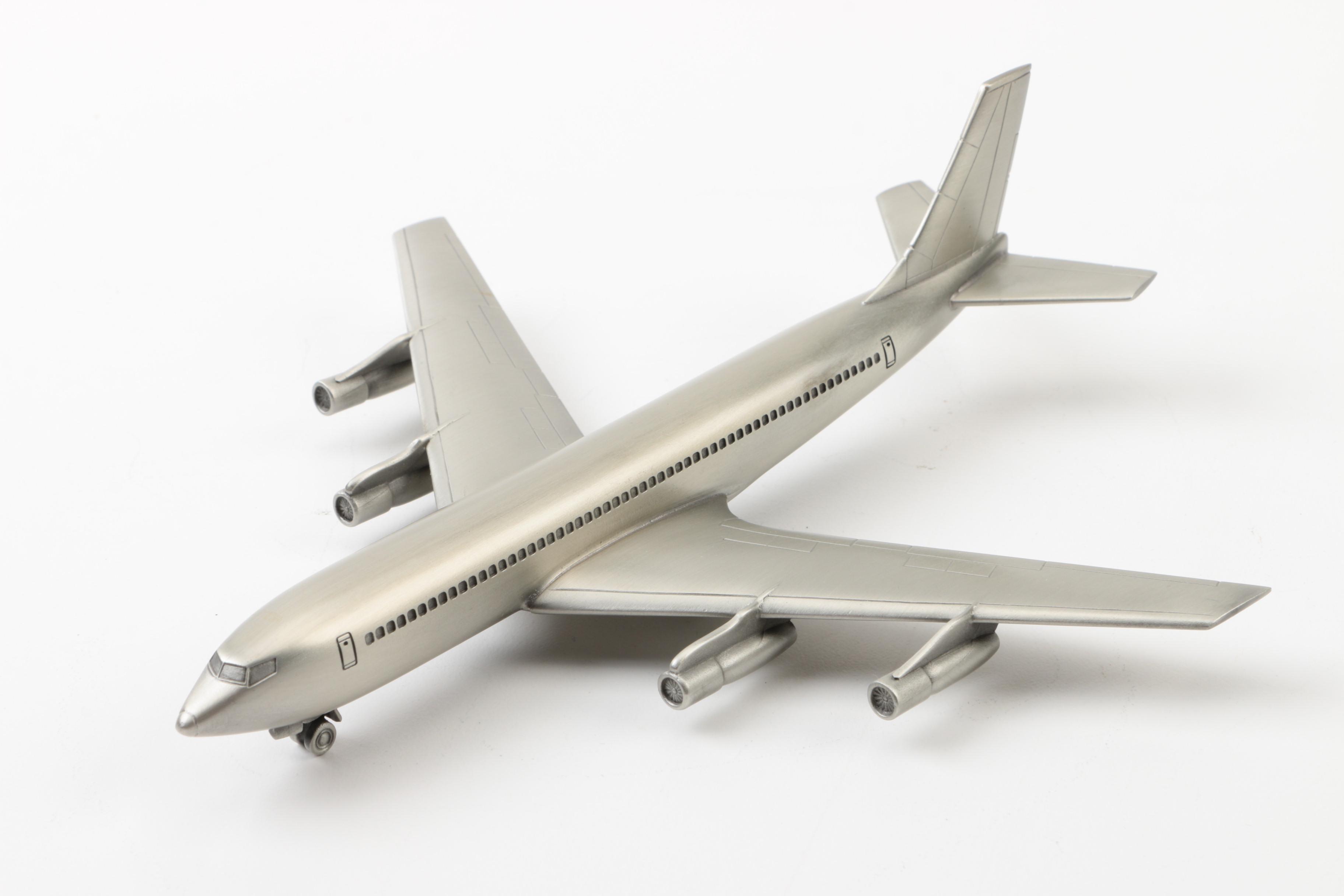 Danbury Mint Pewter Planes Featuring NASA Shuttle, Boeing 707 and More