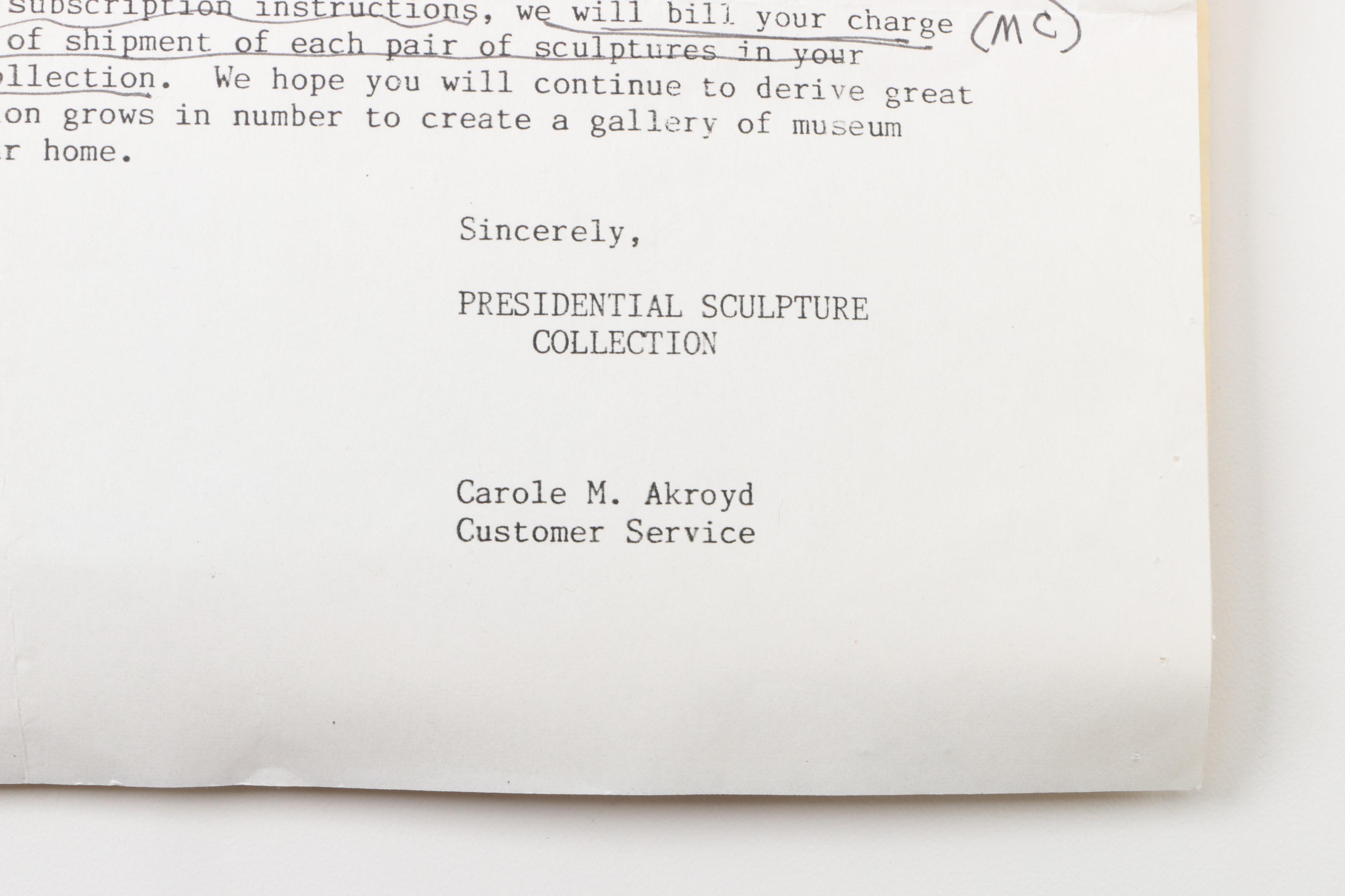 Presidential Sculpture Collection Pewter President Figurines