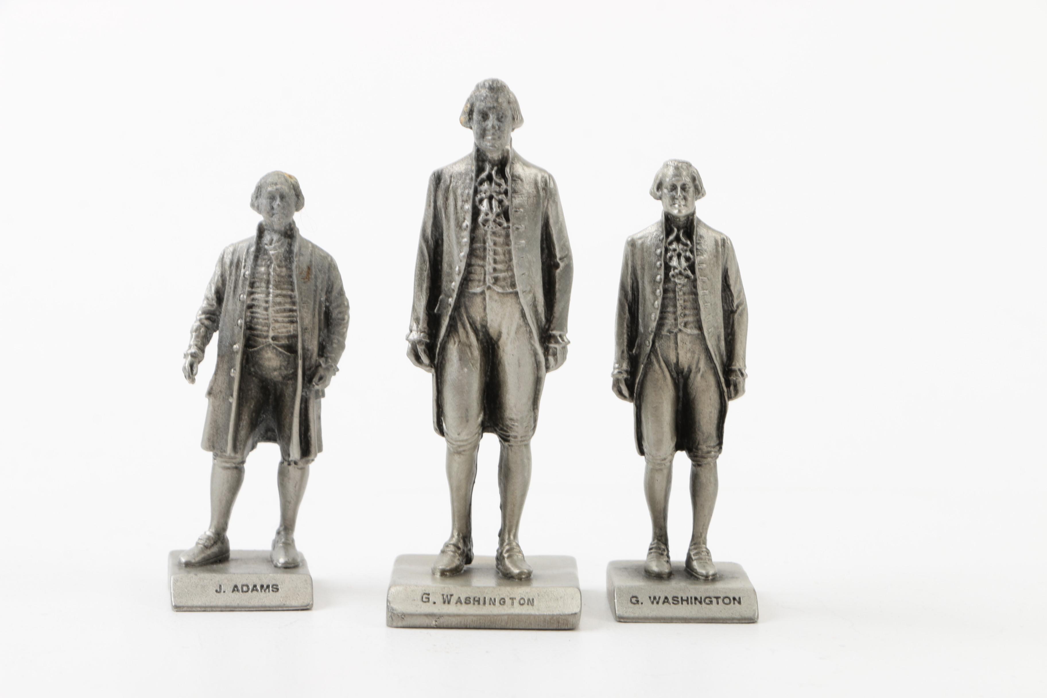 Presidential Sculpture Collection Pewter President Figurines