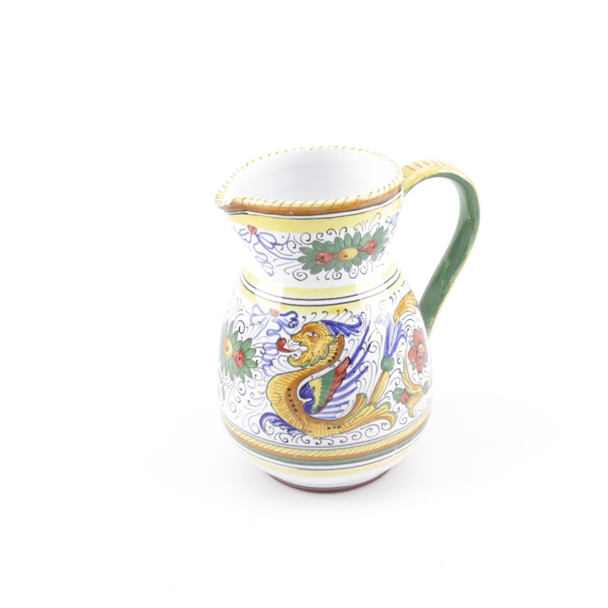 Fima Deruta Italian Pottery Pitcher