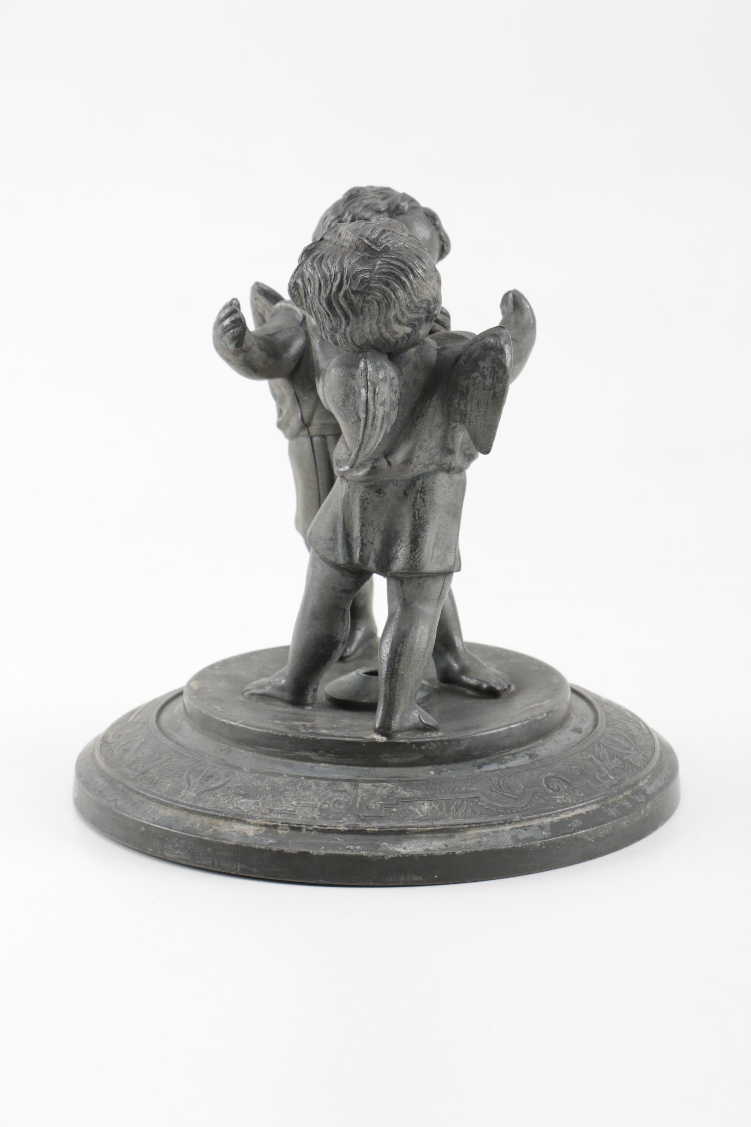 Vintage Reed & Barton Silver Plate Cherub Sculpture