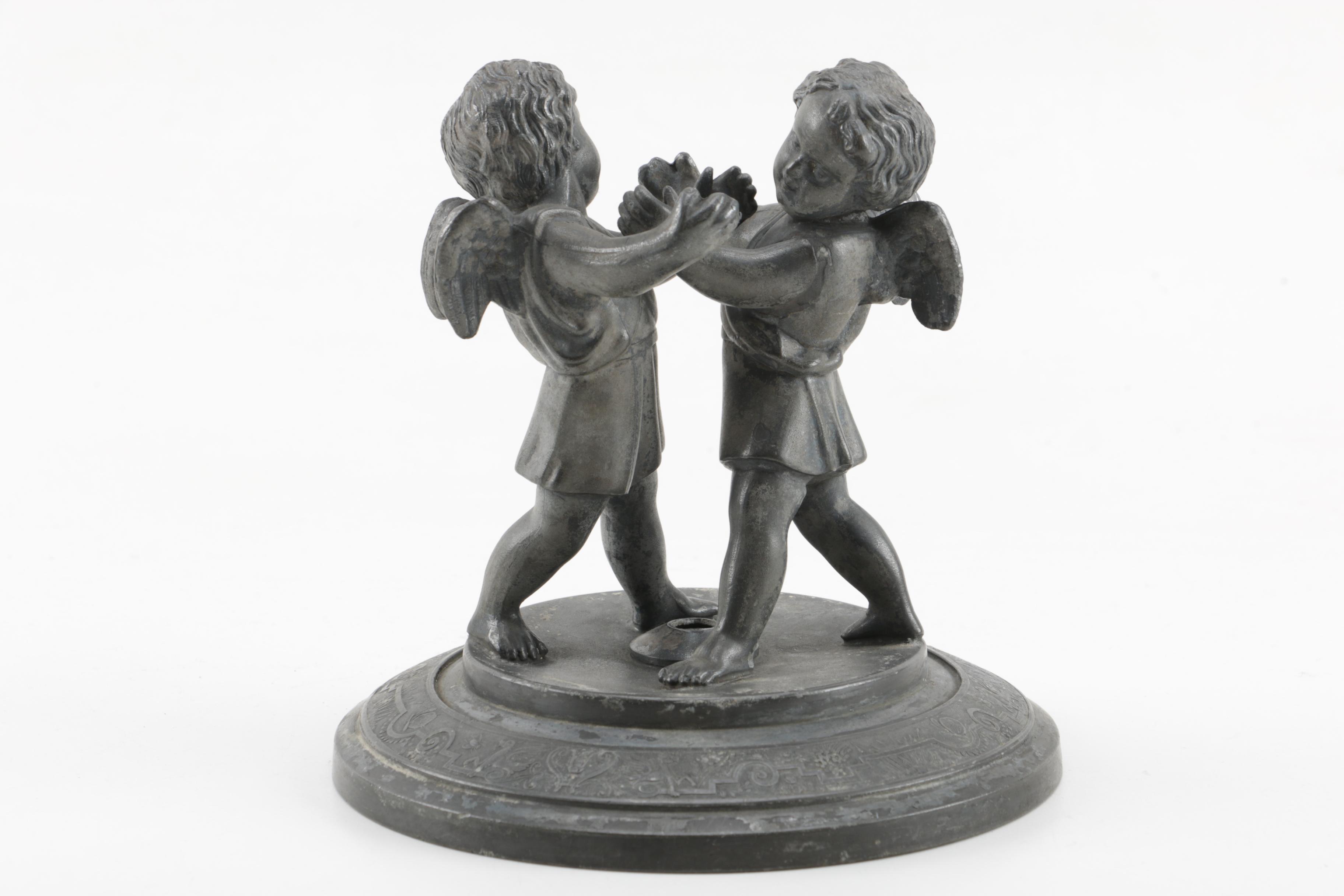 Vintage Reed & Barton Silver Plate Cherub Sculpture