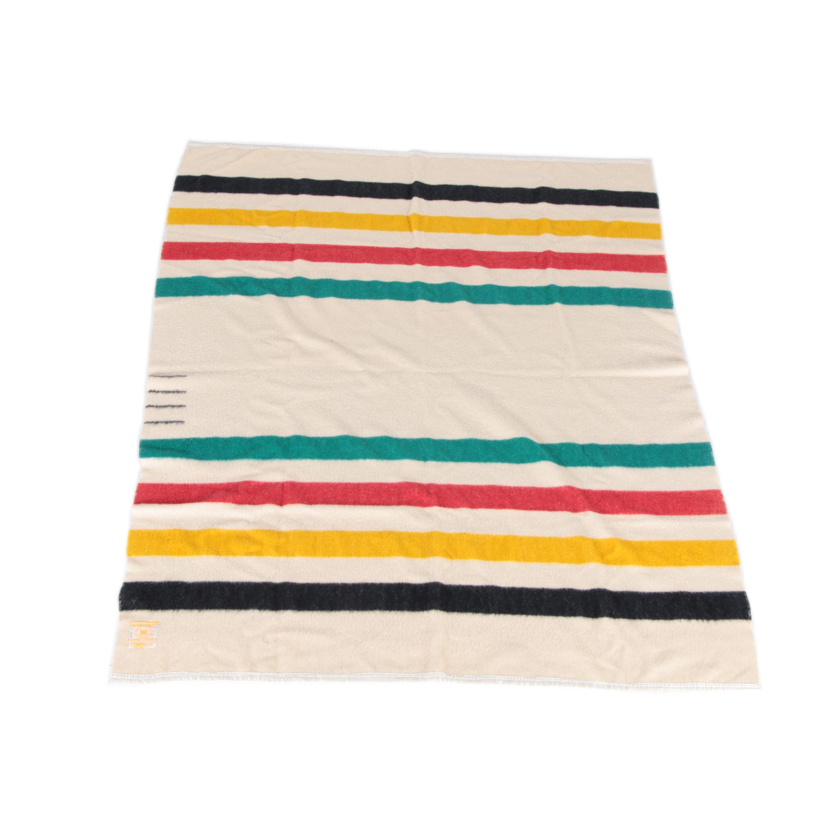 Vintage Hudson's Bay Point Wool Blanket
