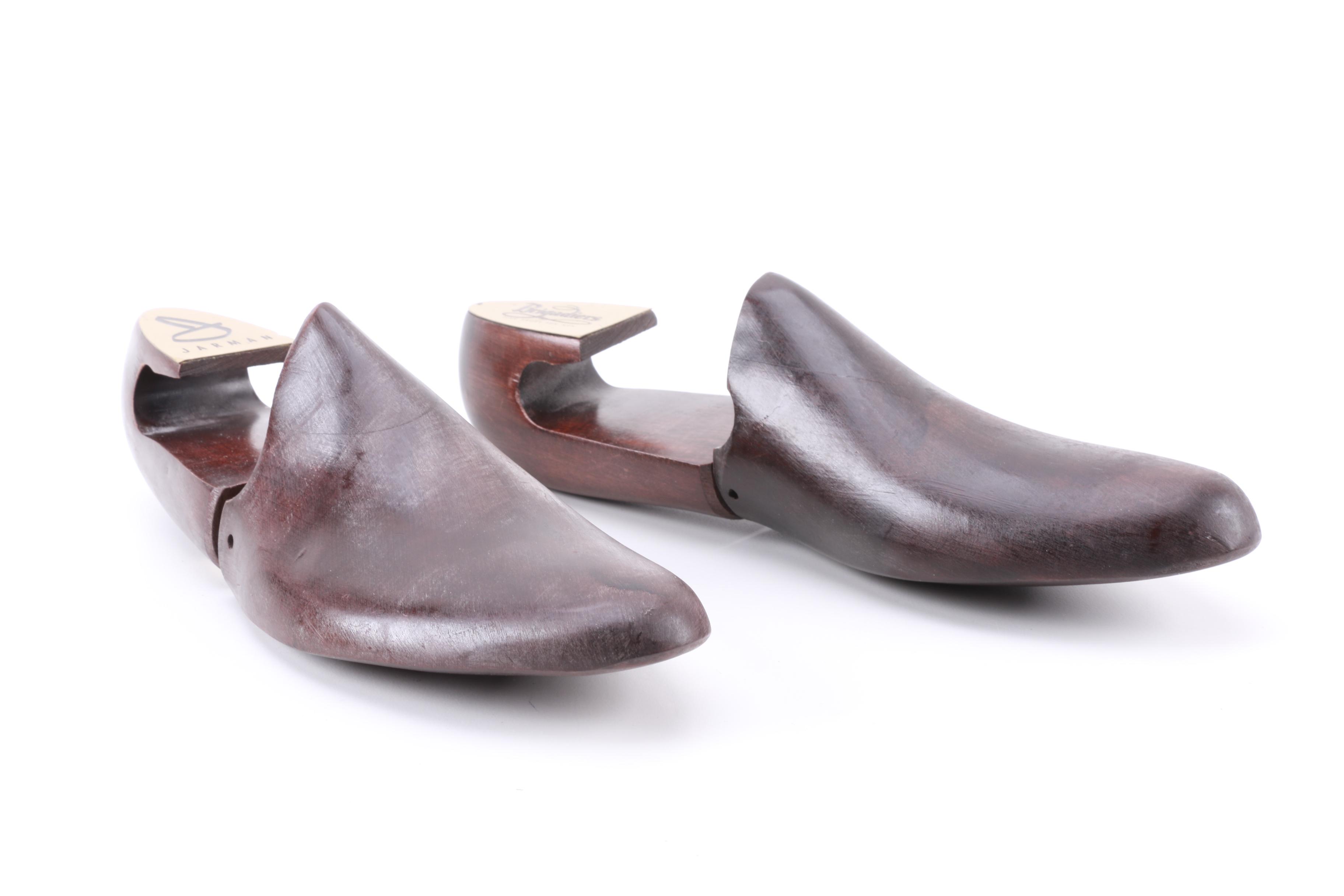 Vintage Wooden Shoe Trees Including Brigadiers and Jarman