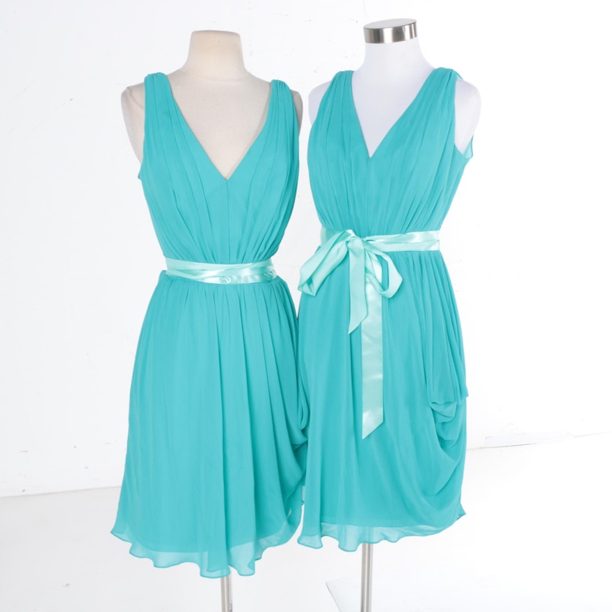 WToo Turquoise Sleeveless Dresses