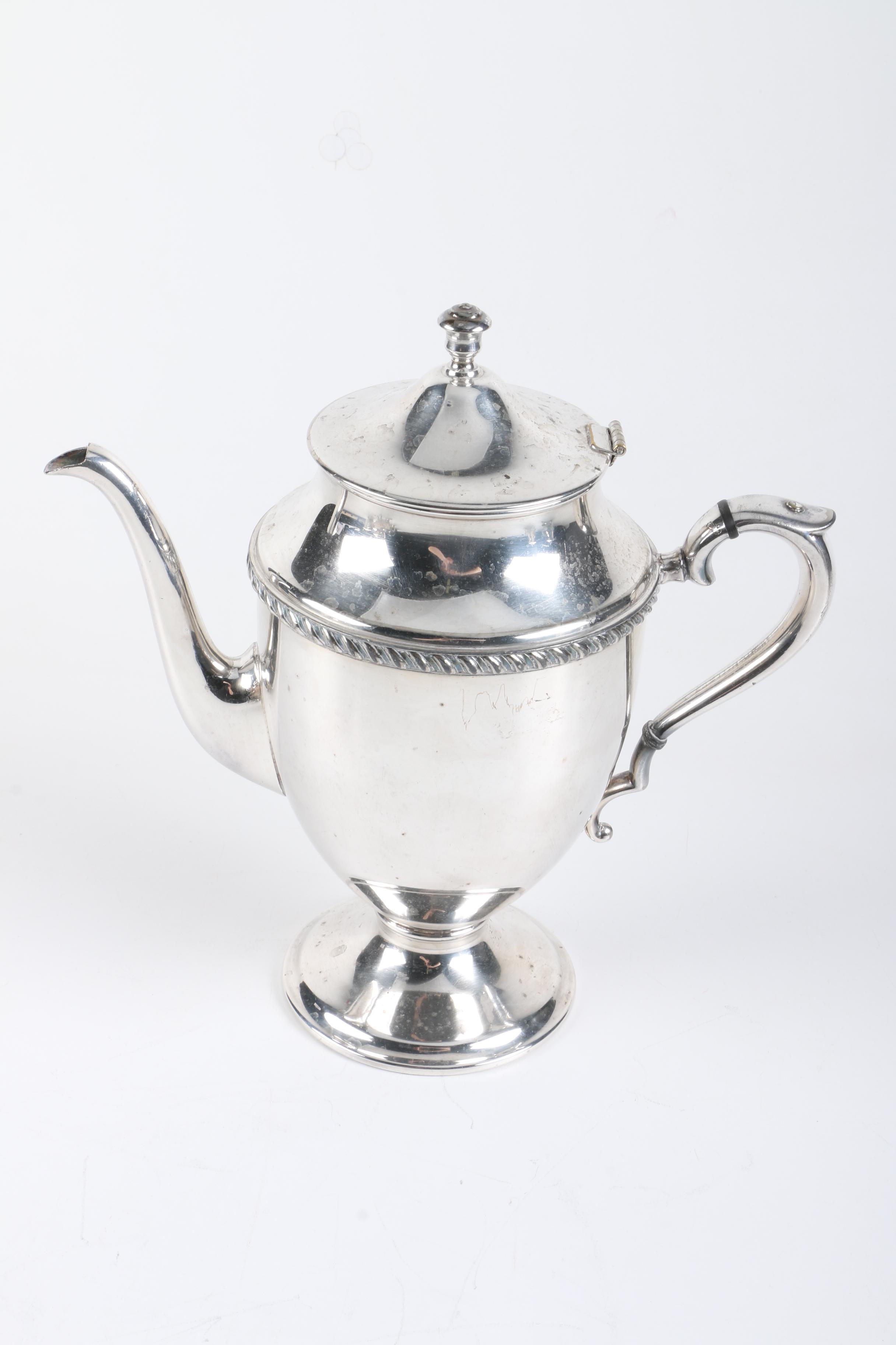 Queen City Silver Company Silver Plate Teapot and Assorted Silver Plate Teapots