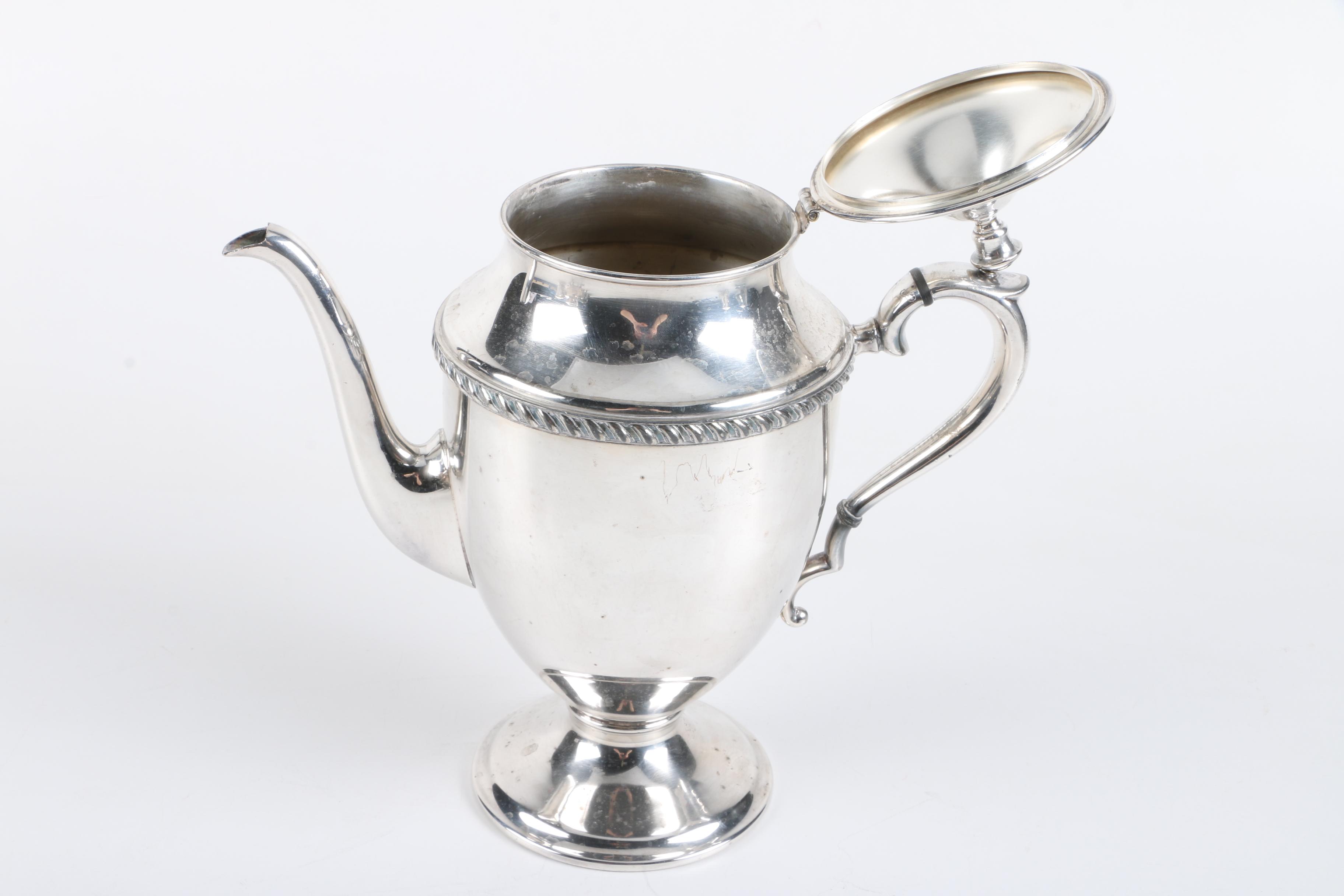 Queen City Silver Company Silver Plate Teapot and Assorted Silver Plate Teapots