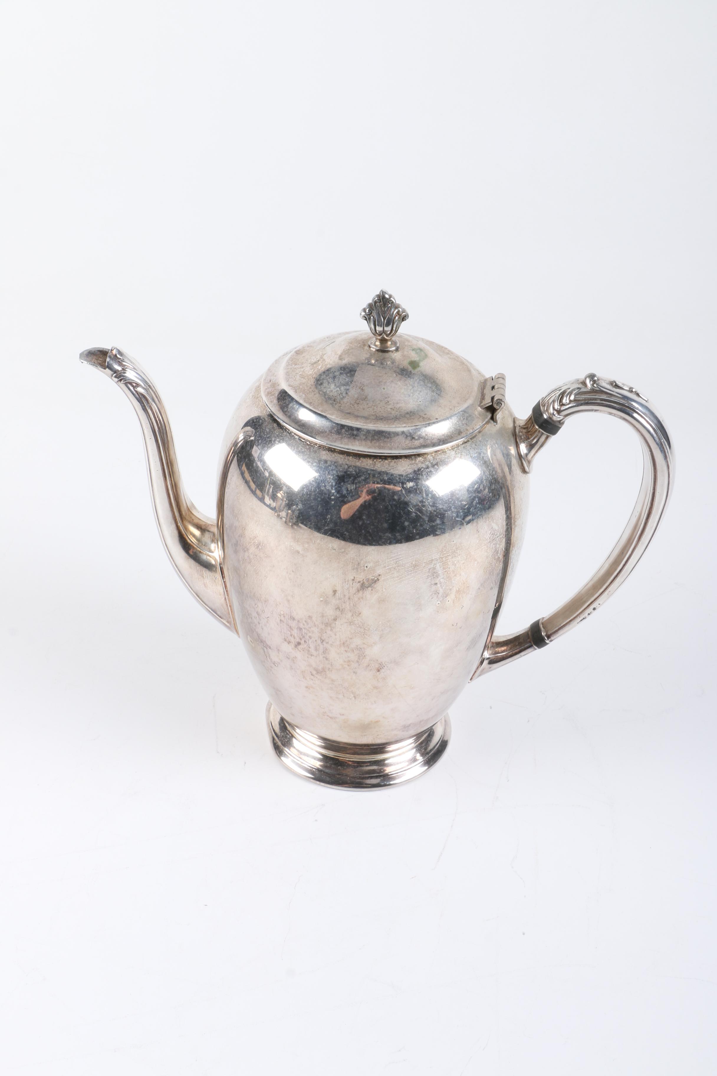 Queen City Silver Company Silver Plate Teapot and Assorted Silver Plate Teapots