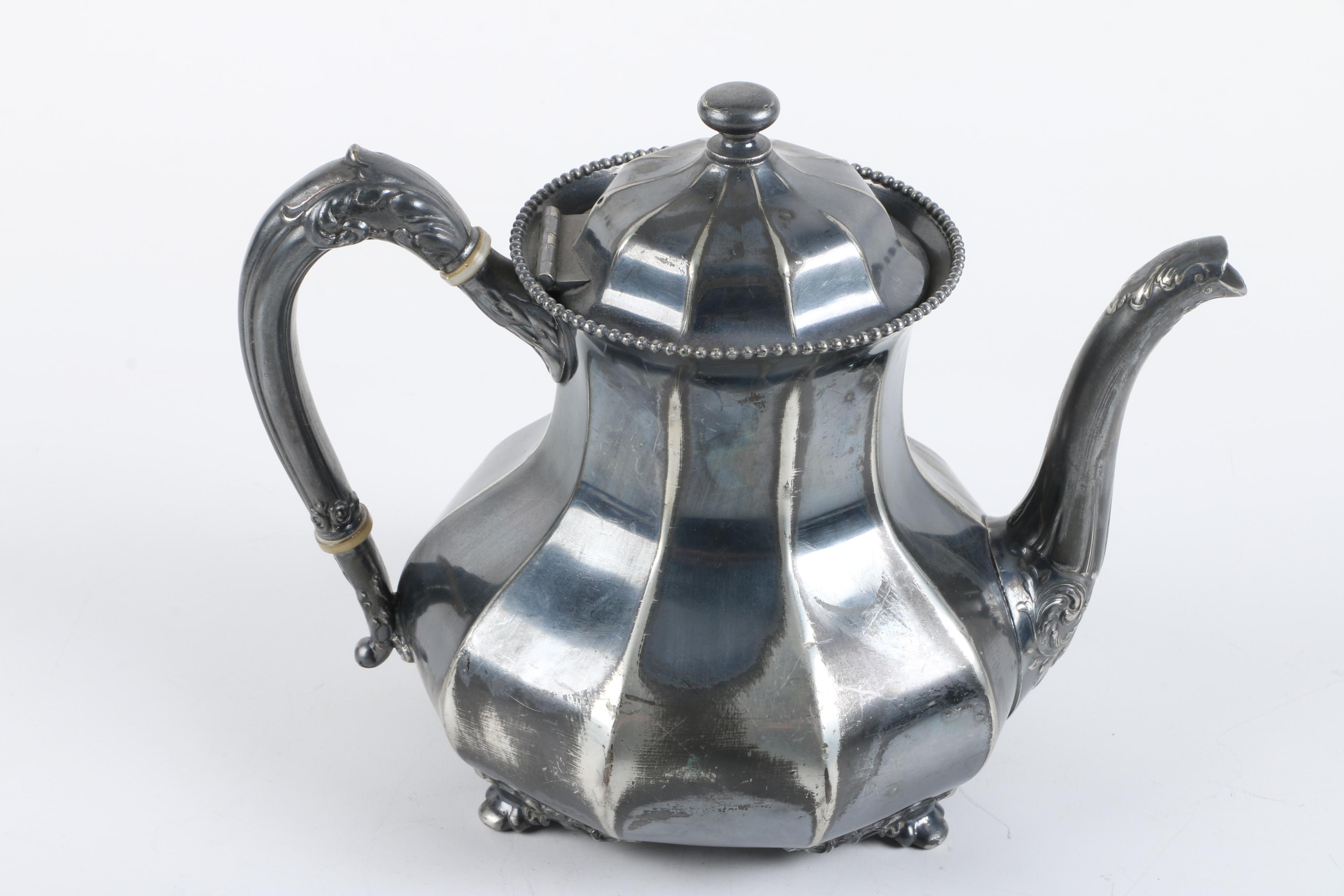 Queen City Silver Company Silver Plate Teapot and Assorted Silver Plate Teapots
