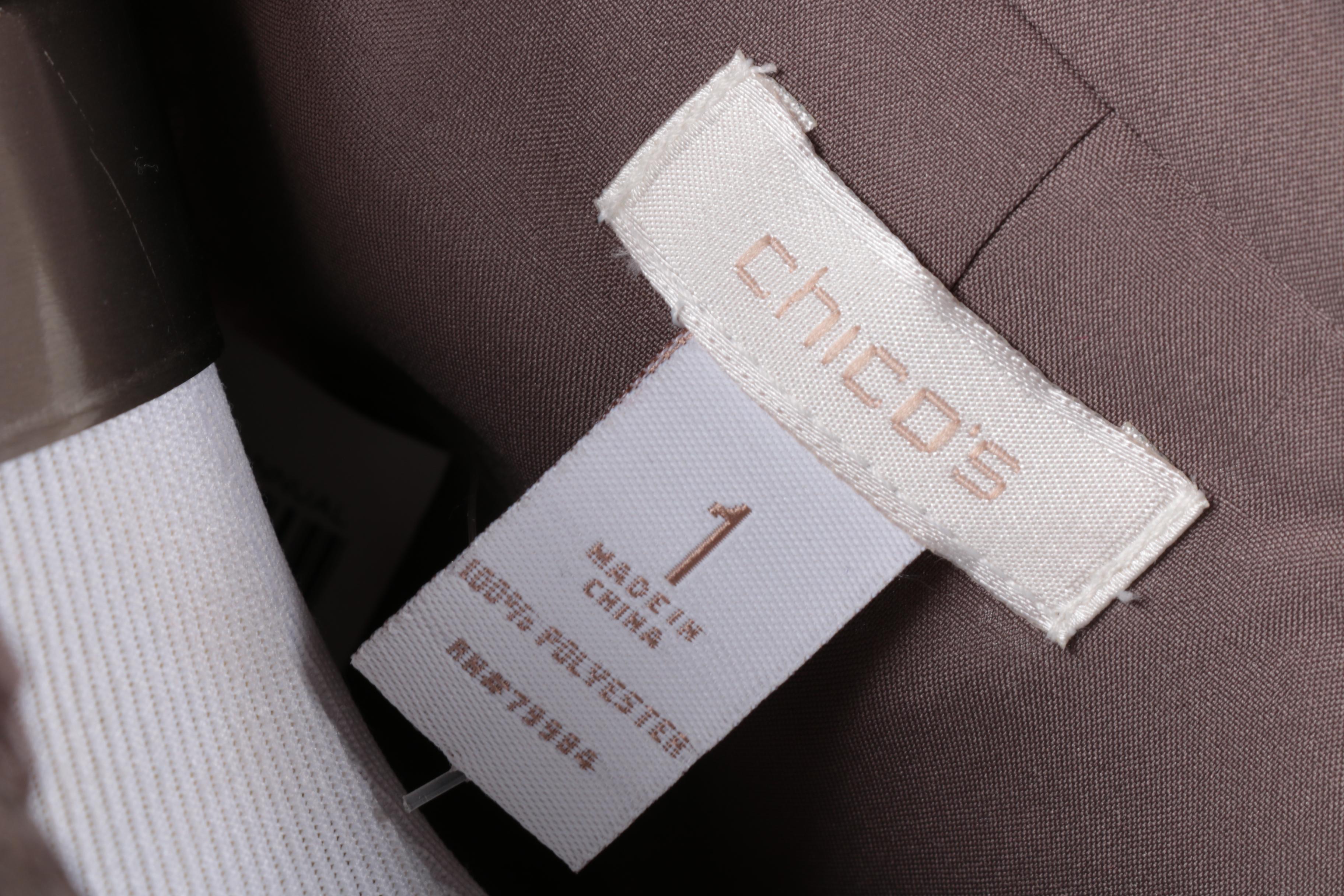 Women's Chico's Rose Sequin Taupe Jacket