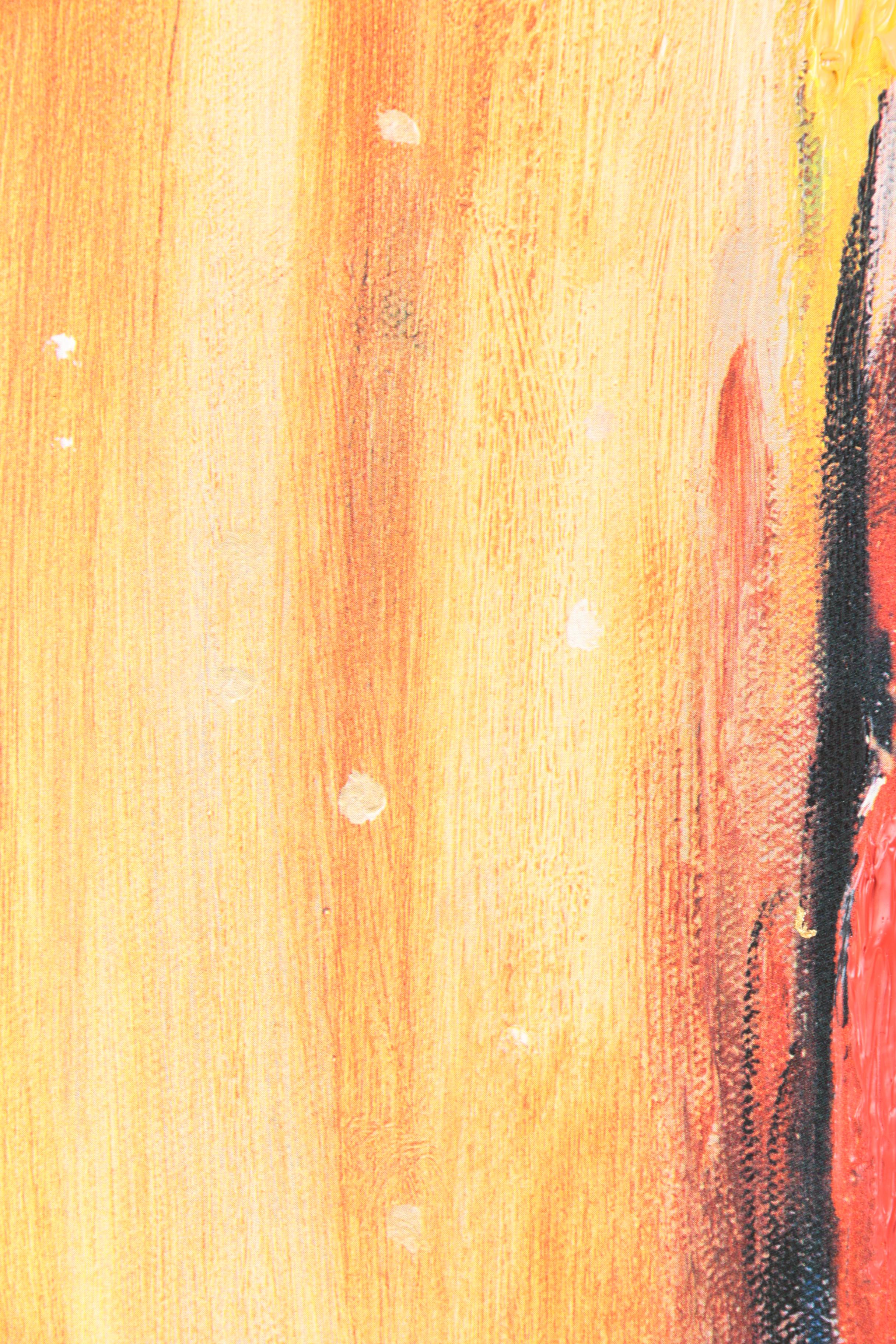 Embellished Offset Lithograph on Canvas After Nino Vasali "La Serenata"