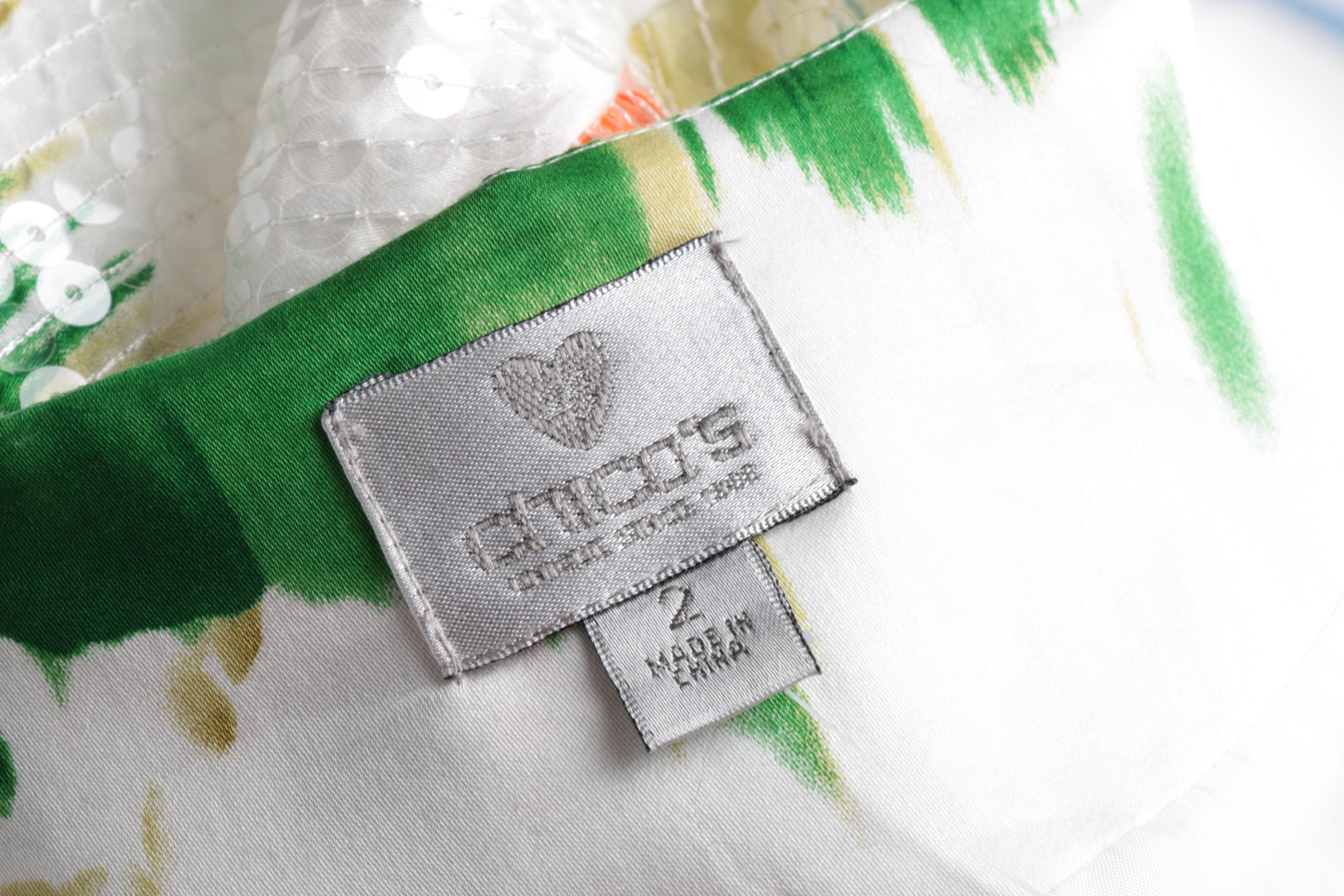 Chico's Sequin Floral Jacket