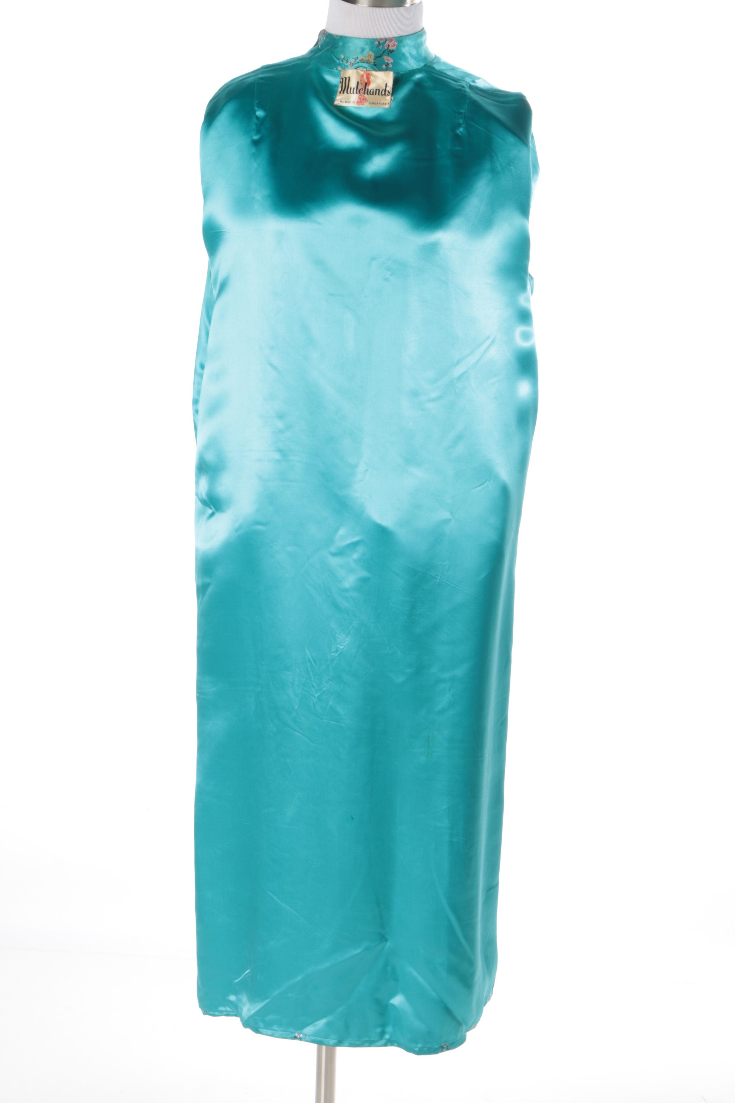 Vintage Chinese Style Brocade Robe by Mulchands Singapore