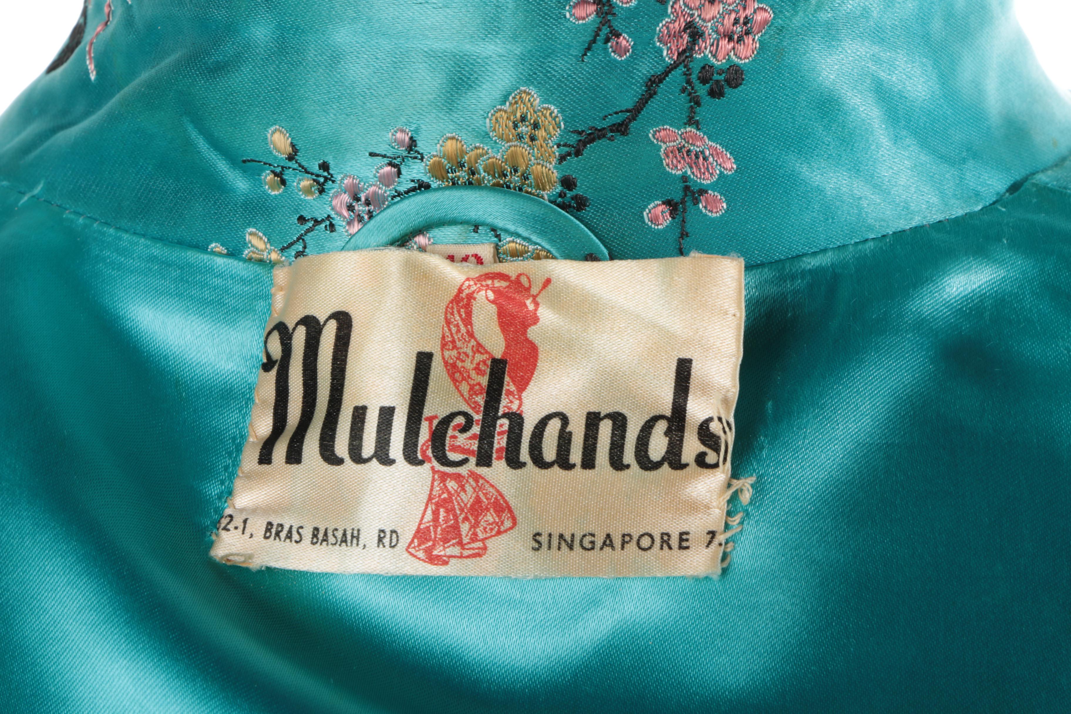 Vintage Chinese Style Brocade Robe by Mulchands Singapore