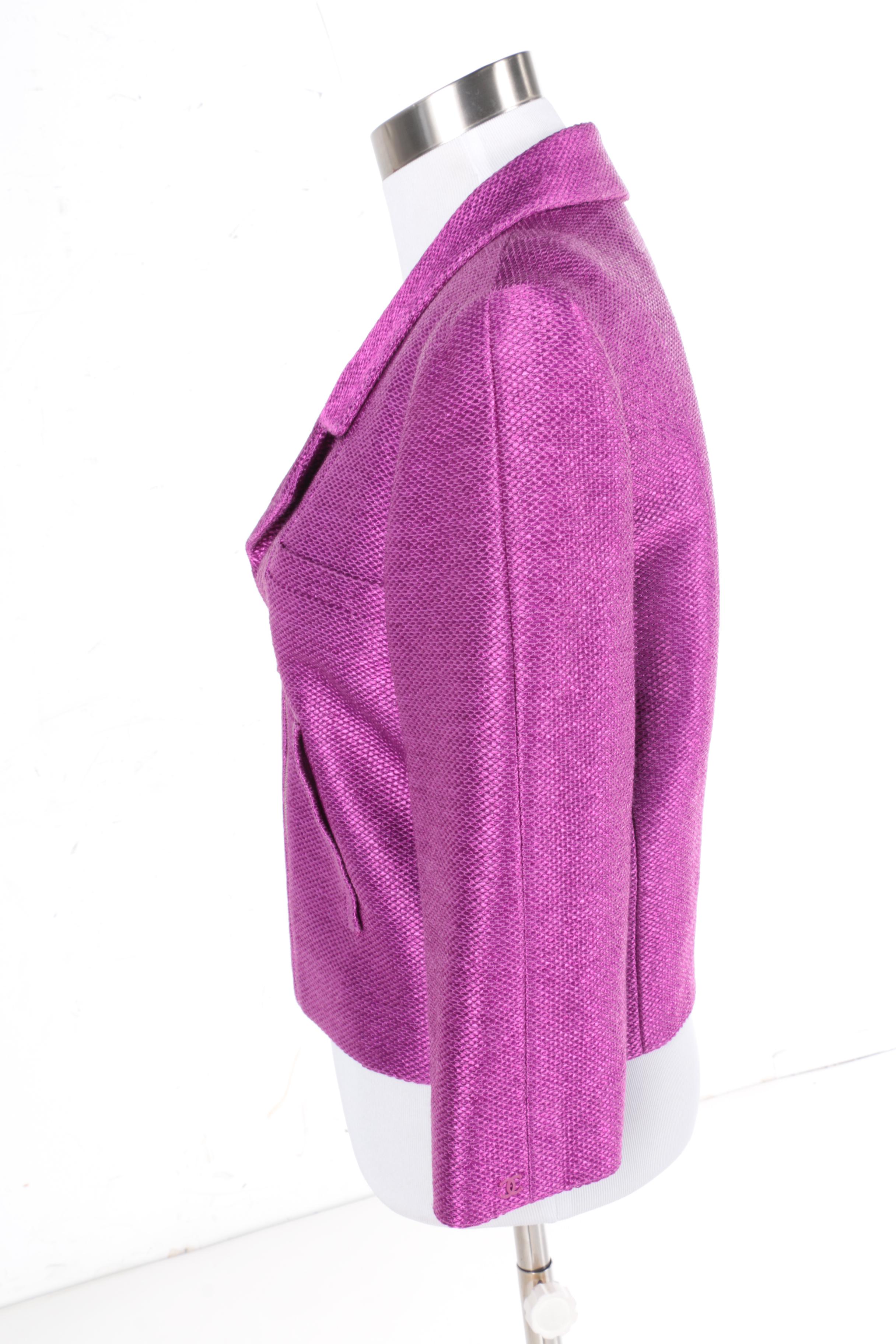 Chanel Magenta Suit Jacket
