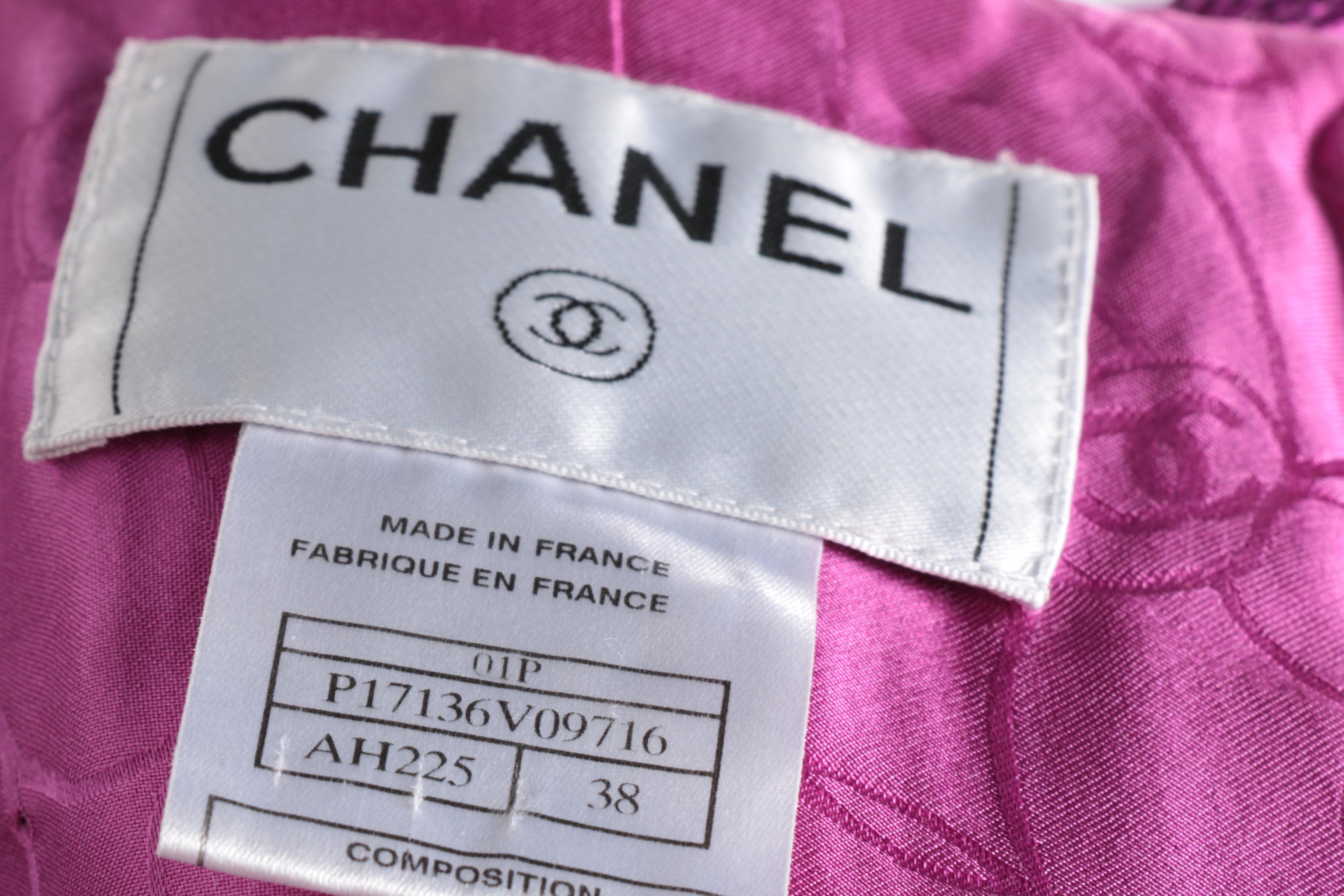 Chanel Magenta Suit Jacket