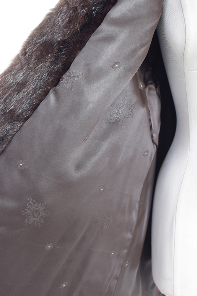 Wolf & Dessauer Dyed Muskrat Fur Coat