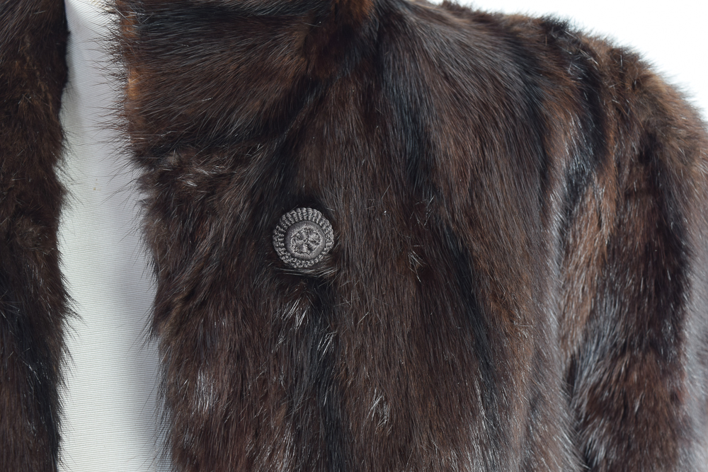 Wolf & Dessauer Dyed Muskrat Fur Coat