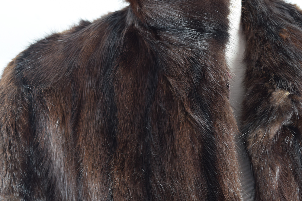 Wolf & Dessauer Dyed Muskrat Fur Coat