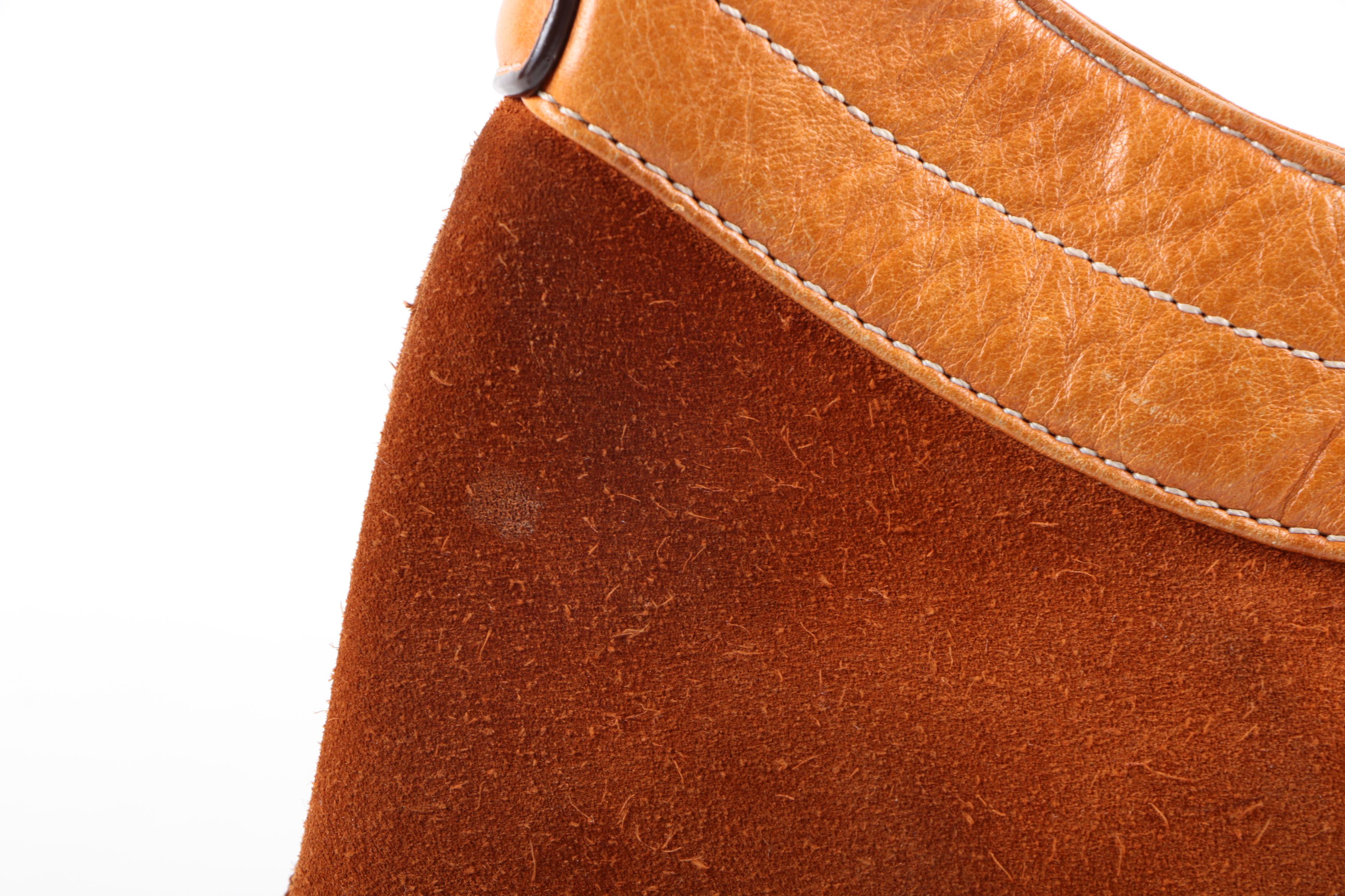 Cole Haan Golden Brown Suede and Leather Handbag