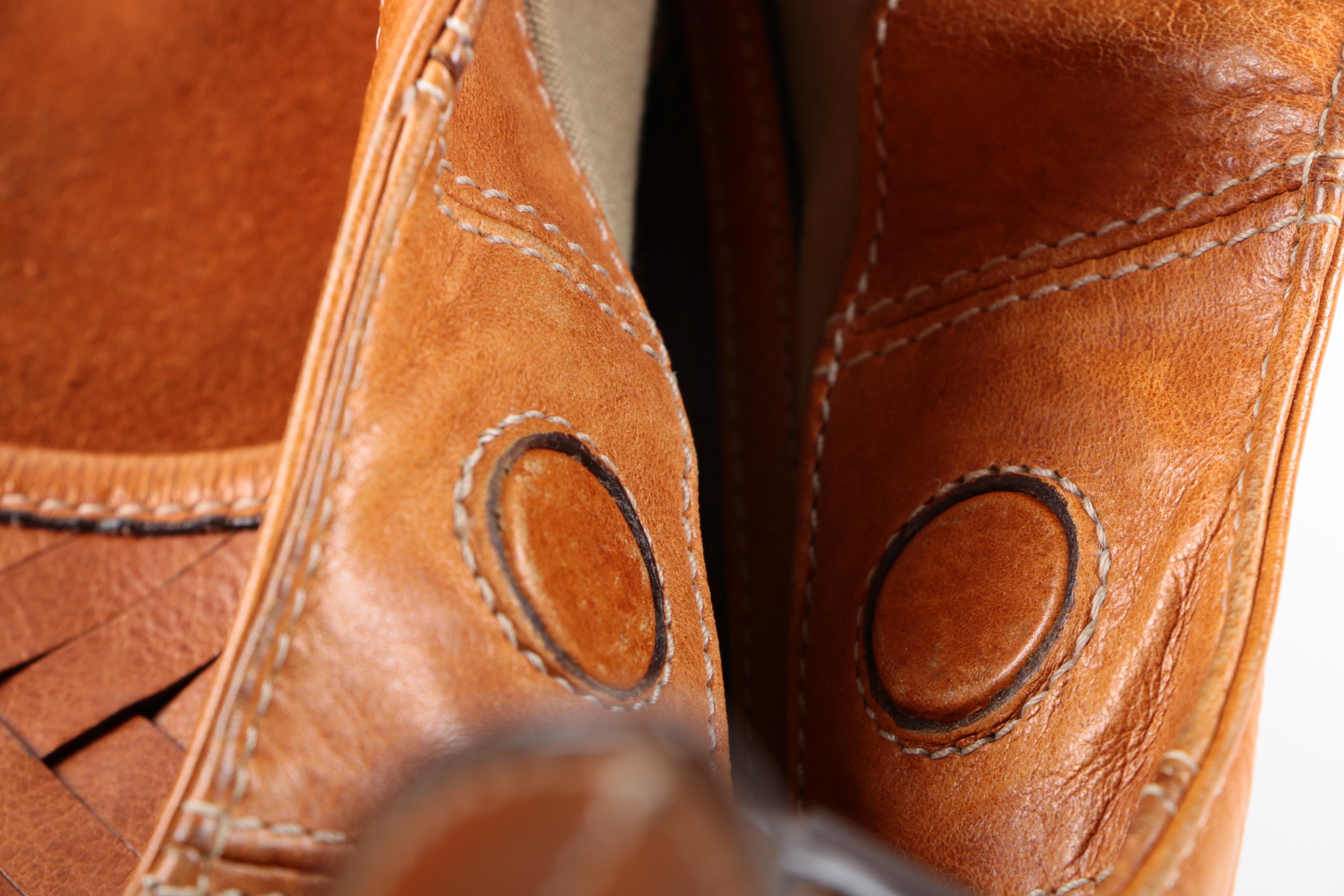 Cole Haan Golden Brown Suede and Leather Handbag