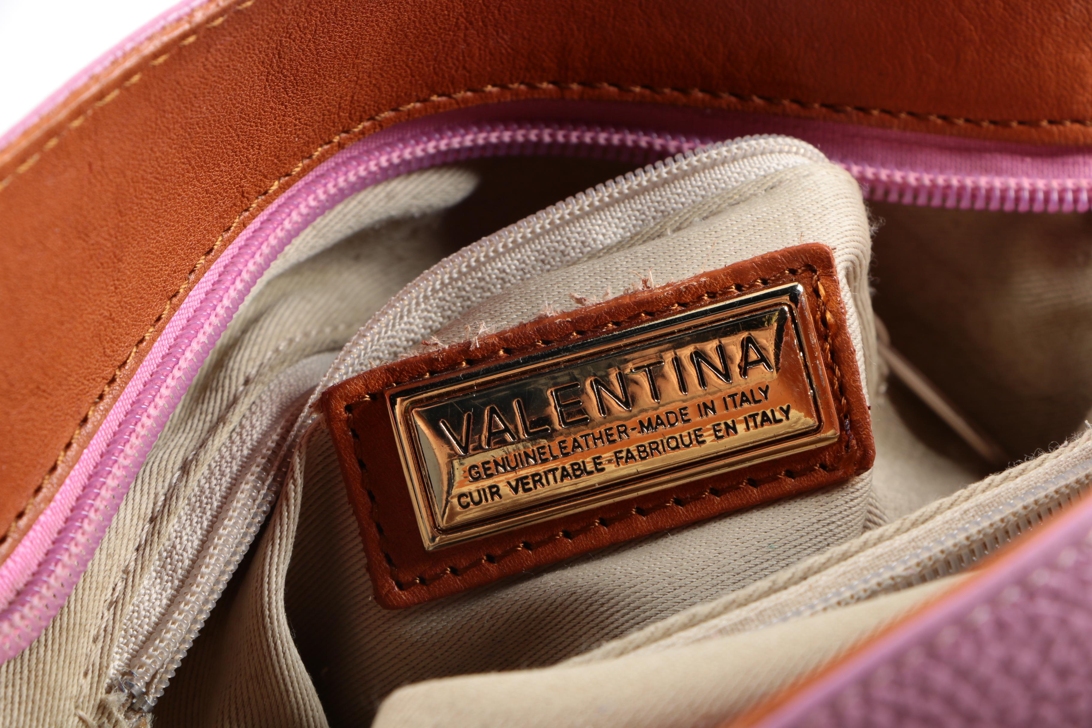 Valentina Pink Leather Bucket Bag