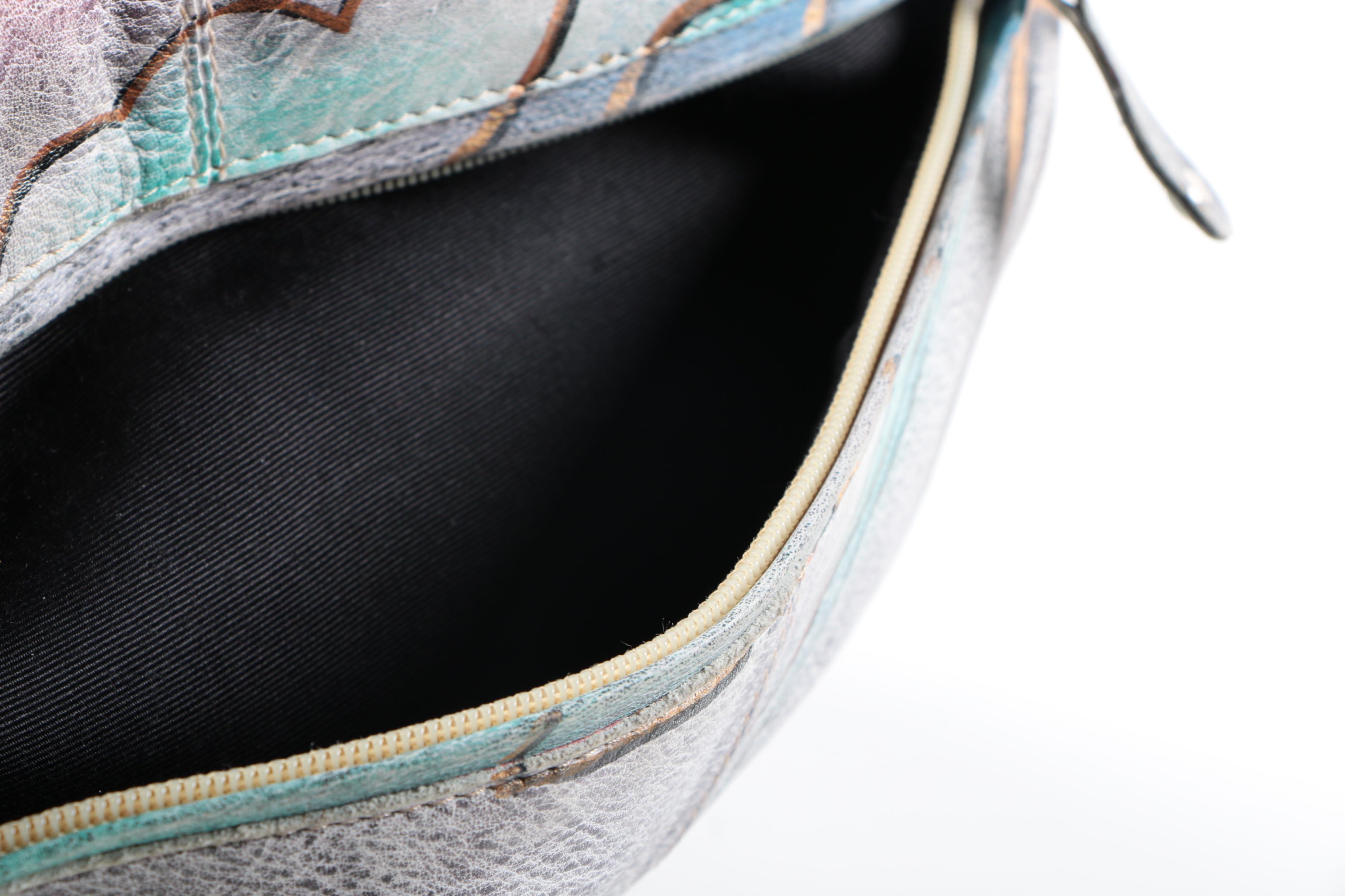 Two Anuschka Hand-Painted Leather Handbags