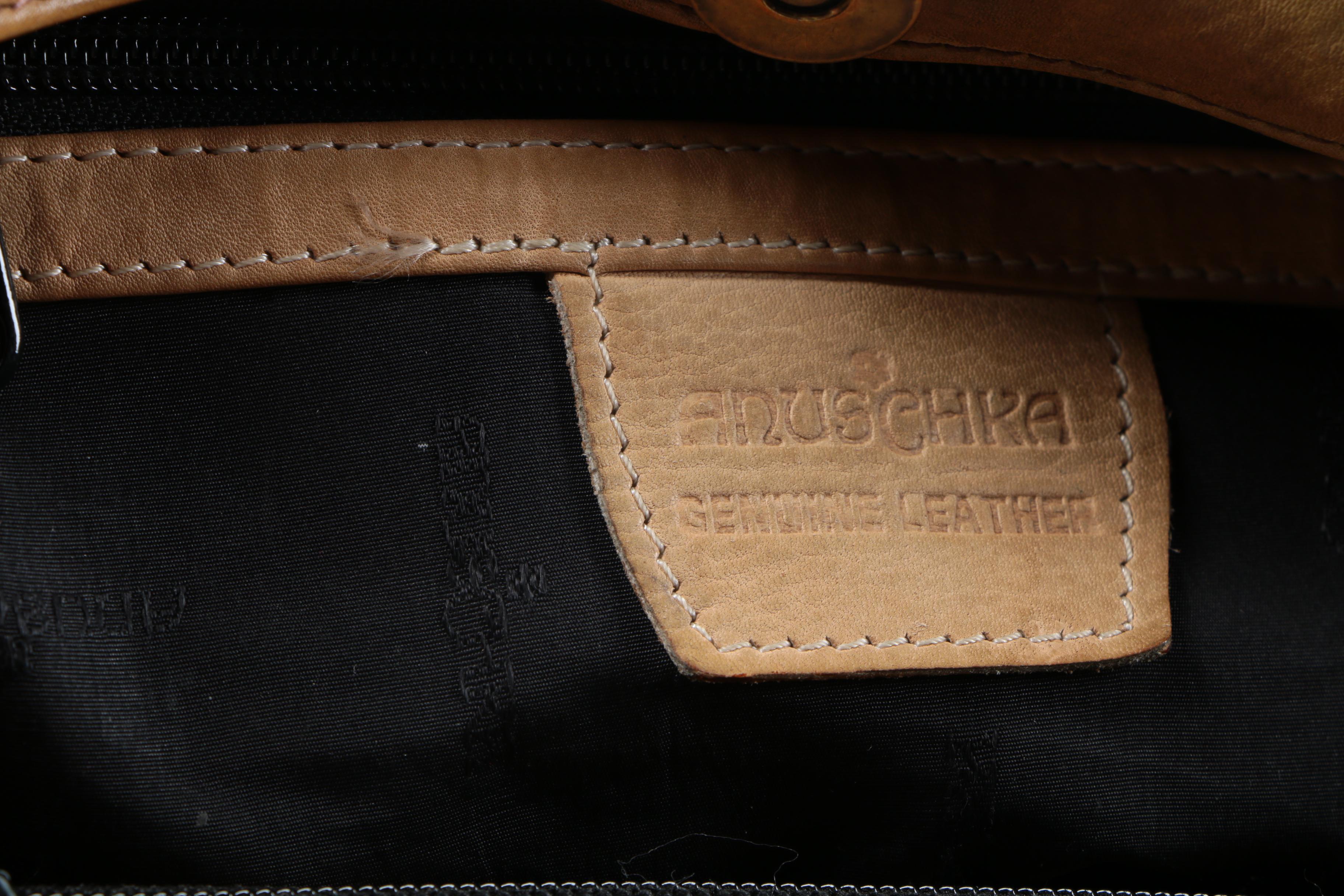 Two Anuschka Hand-Painted Leather Handbags